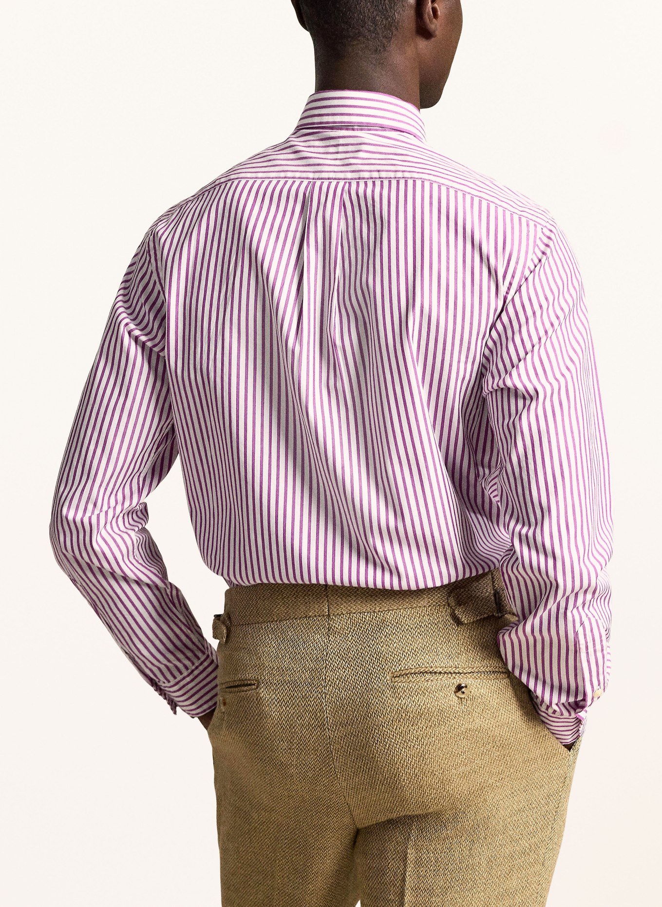 POLO RALPH LAUREN Hemd Custom Fit: LILA / WEISS