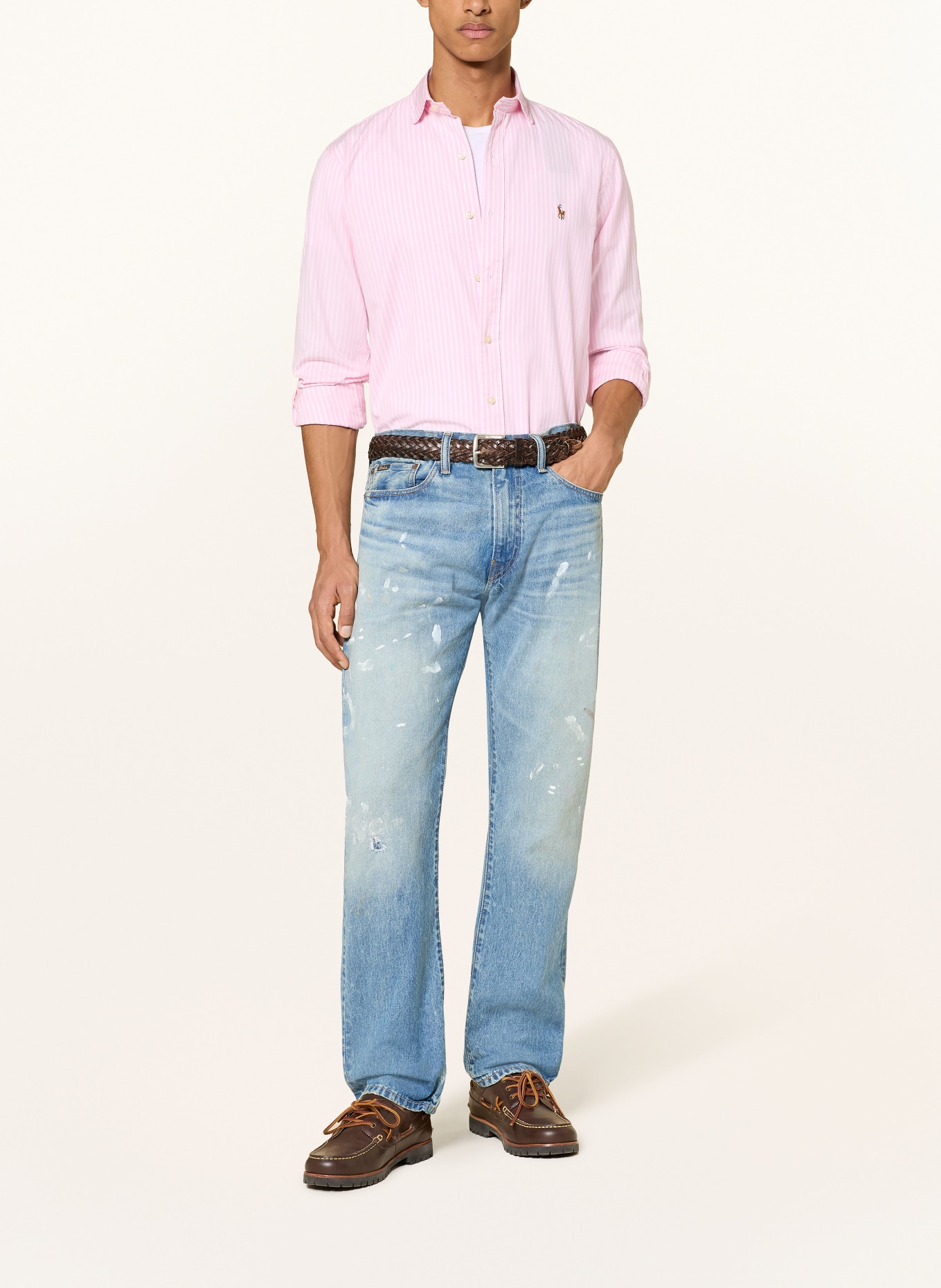 POLO RALPH LAUREN Oxfordhemd Custom Fit: ROSA / WEISS