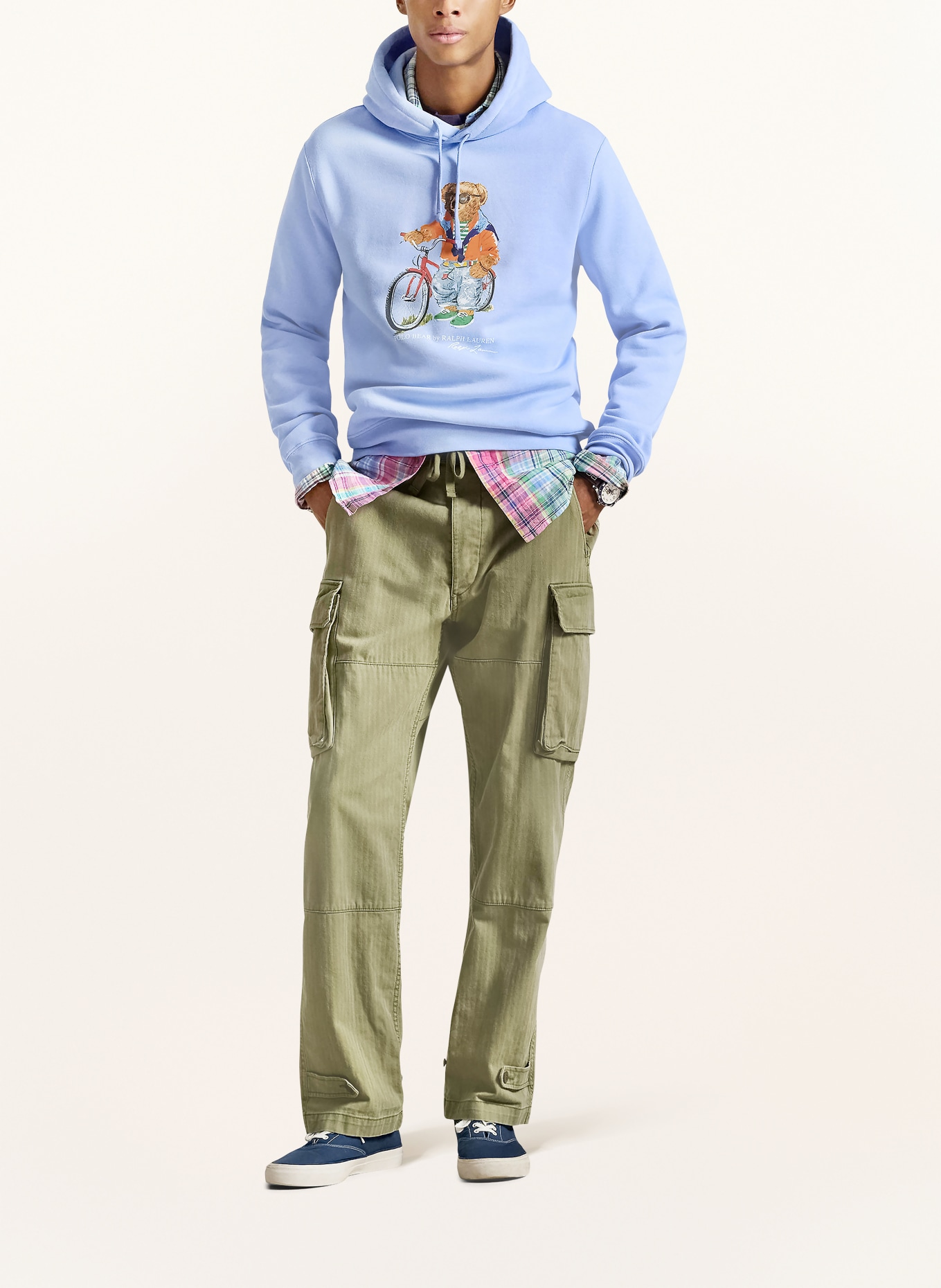 POLO RALPH LAUREN sweat à capuche: BLEU CLAIR