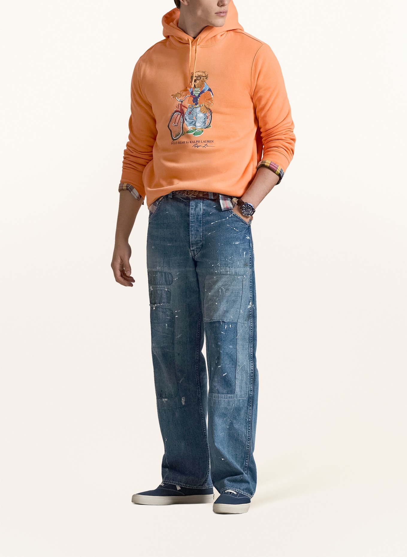 POLO RALPH LAUREN bluza z kapturem: POMARAŃCZOWY