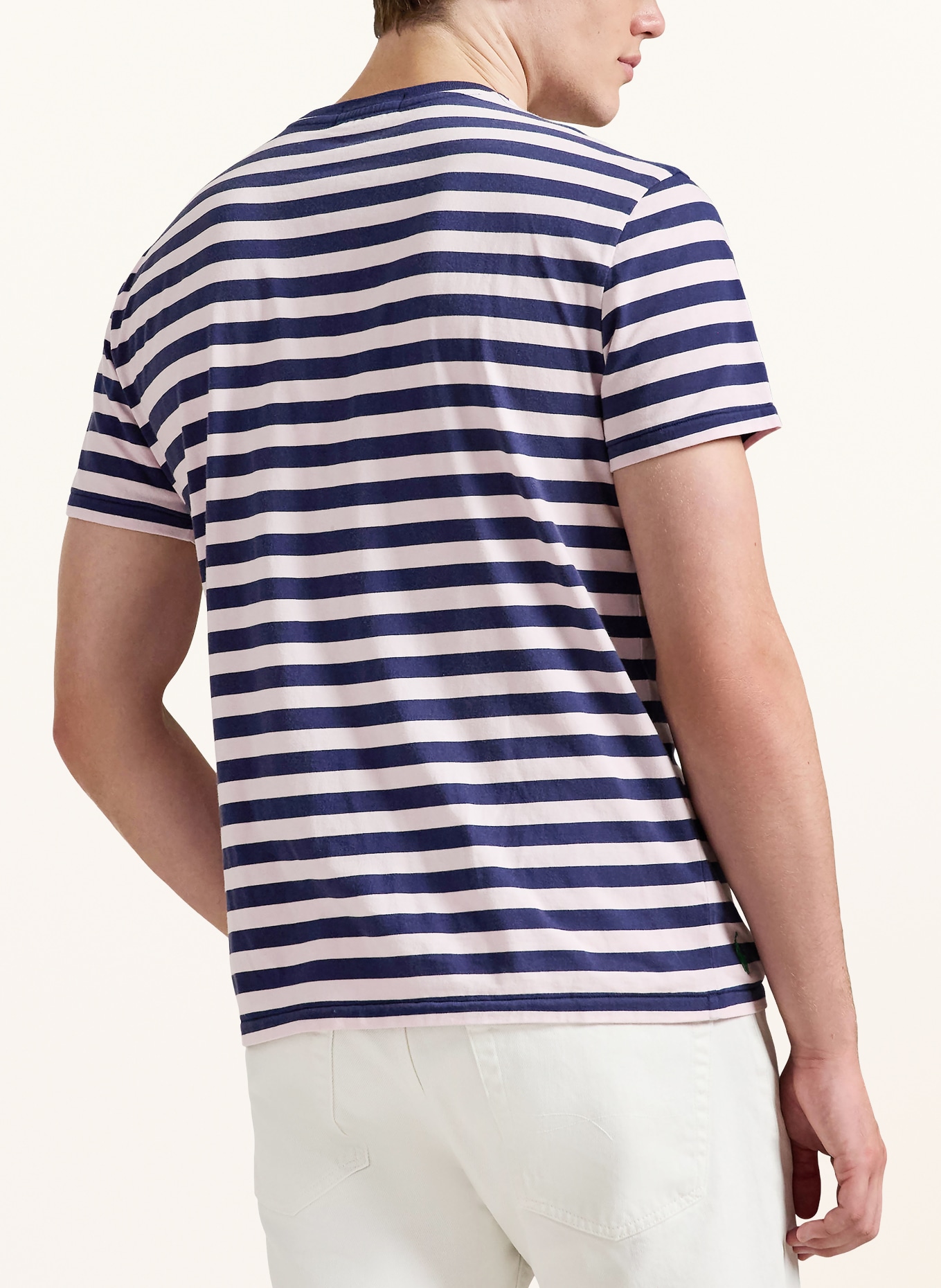 POLO RALPH LAUREN koszulka: BLADORÓŻOWY / GRANATOWY