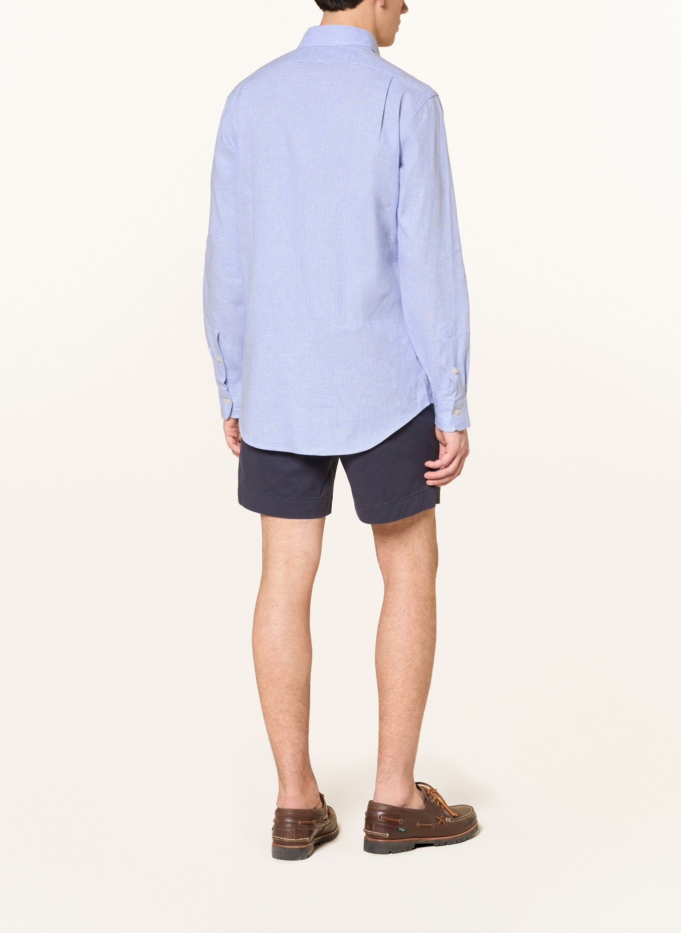 POLO RALPH LAUREN Overhemd met getailleerde pasvorm: LICHTBLAUW / WIT