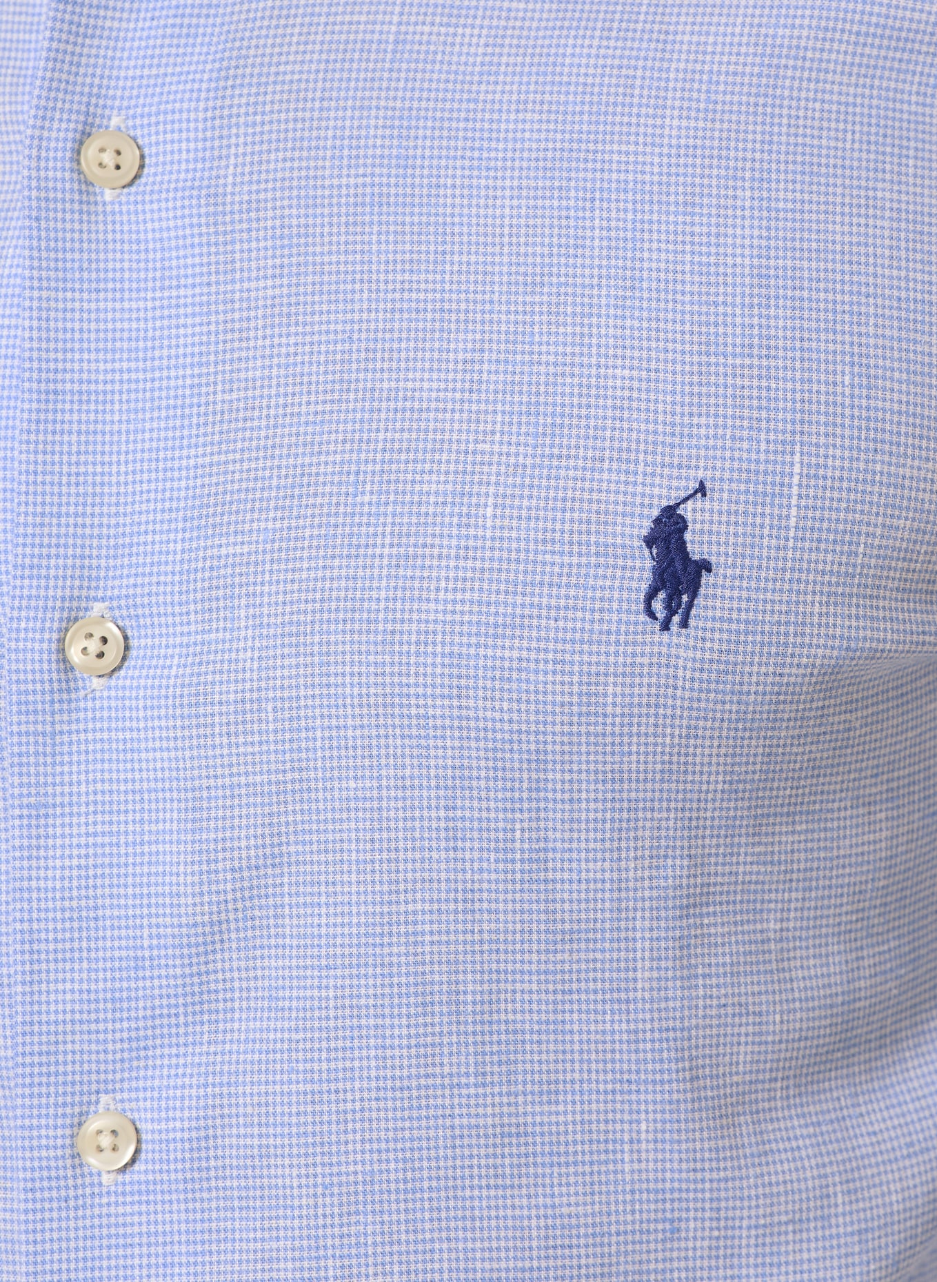 POLO RALPH LAUREN Overhemd met getailleerde pasvorm: LICHTBLAUW / WIT