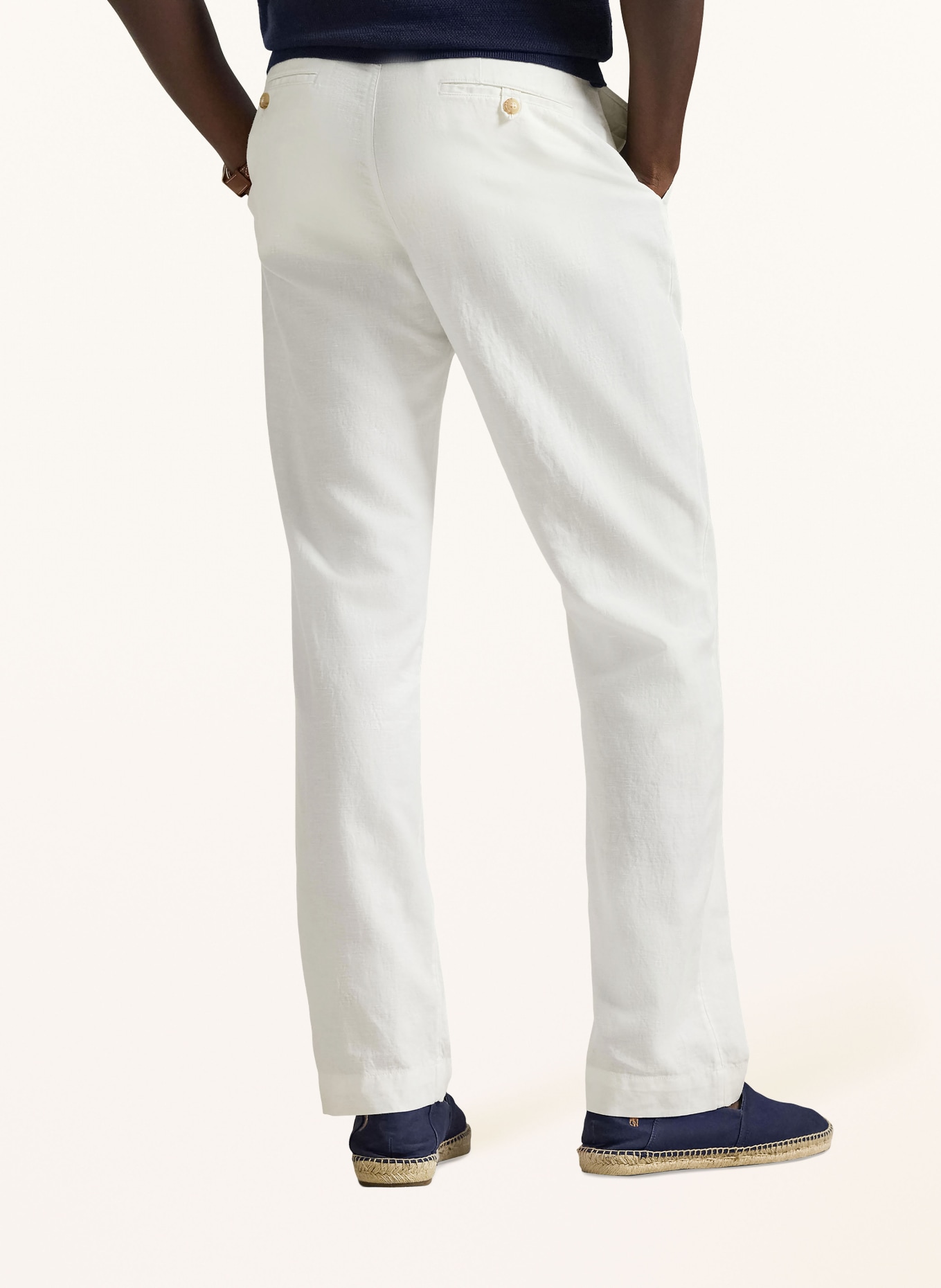 POLO RALPH LAUREN Chino Classic Fit z lnem: BIAŁY