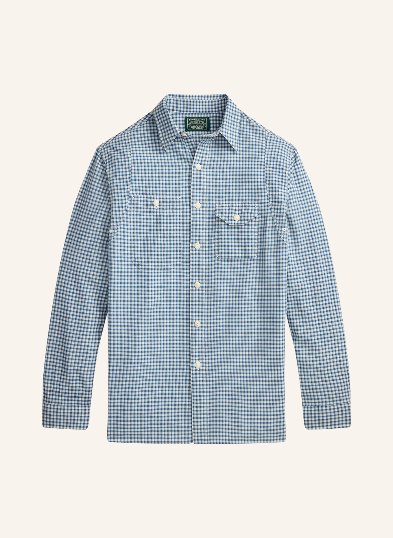 POLO RALPH LAUREN Overhemd met klassieke pasvorm: BLAUW / WIT