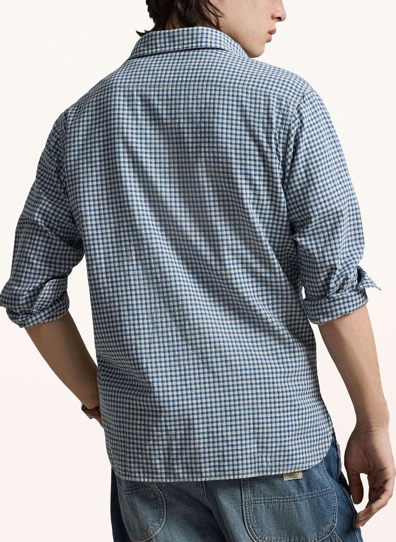 POLO RALPH LAUREN Overhemd met klassieke pasvorm: BLAUW / WIT