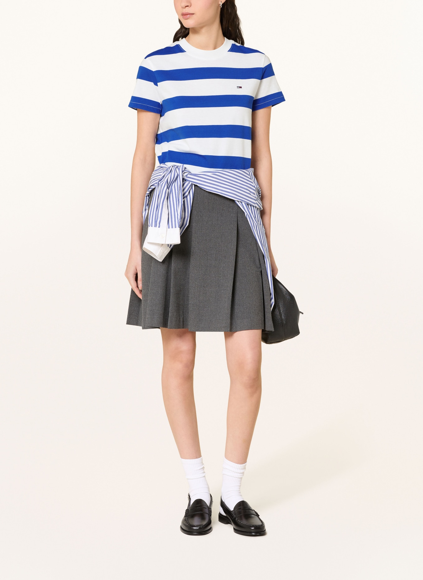 TOMMY JEANS koszulka: NIEBIESKI / BIAŁY