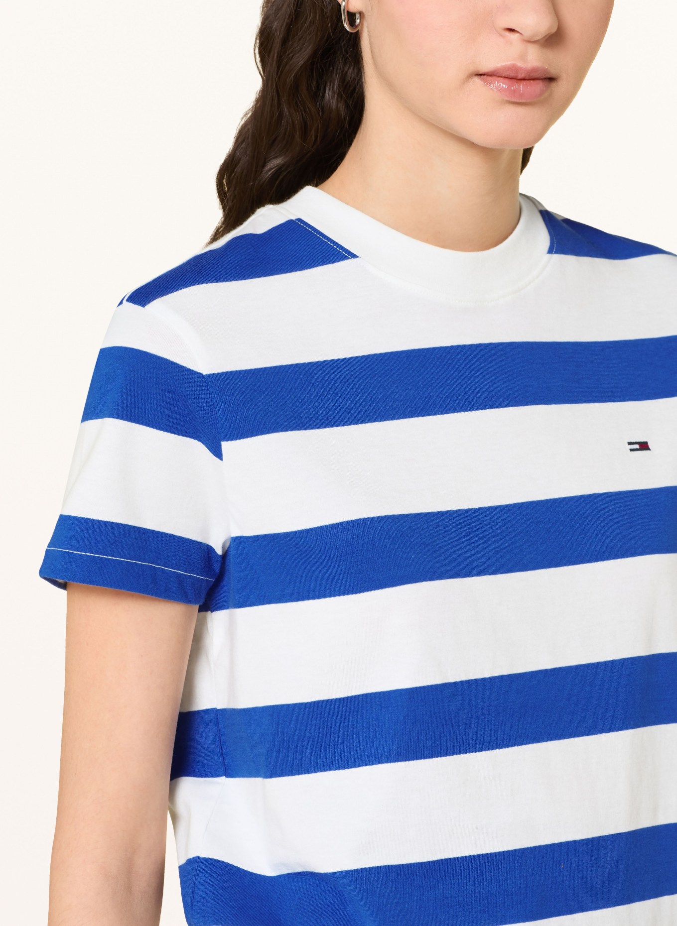 TOMMY JEANS koszulka: NIEBIESKI / BIAŁY