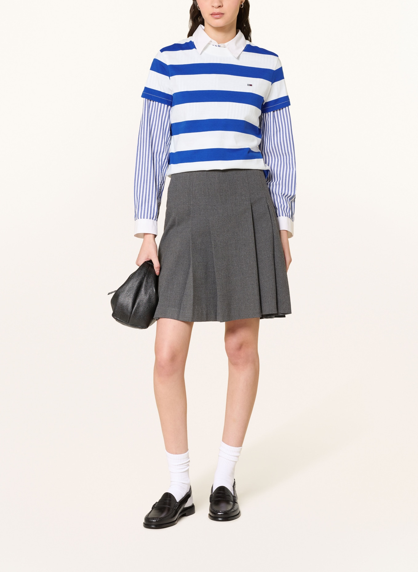 TOMMY JEANS koszulka: NIEBIESKI / BIAŁY