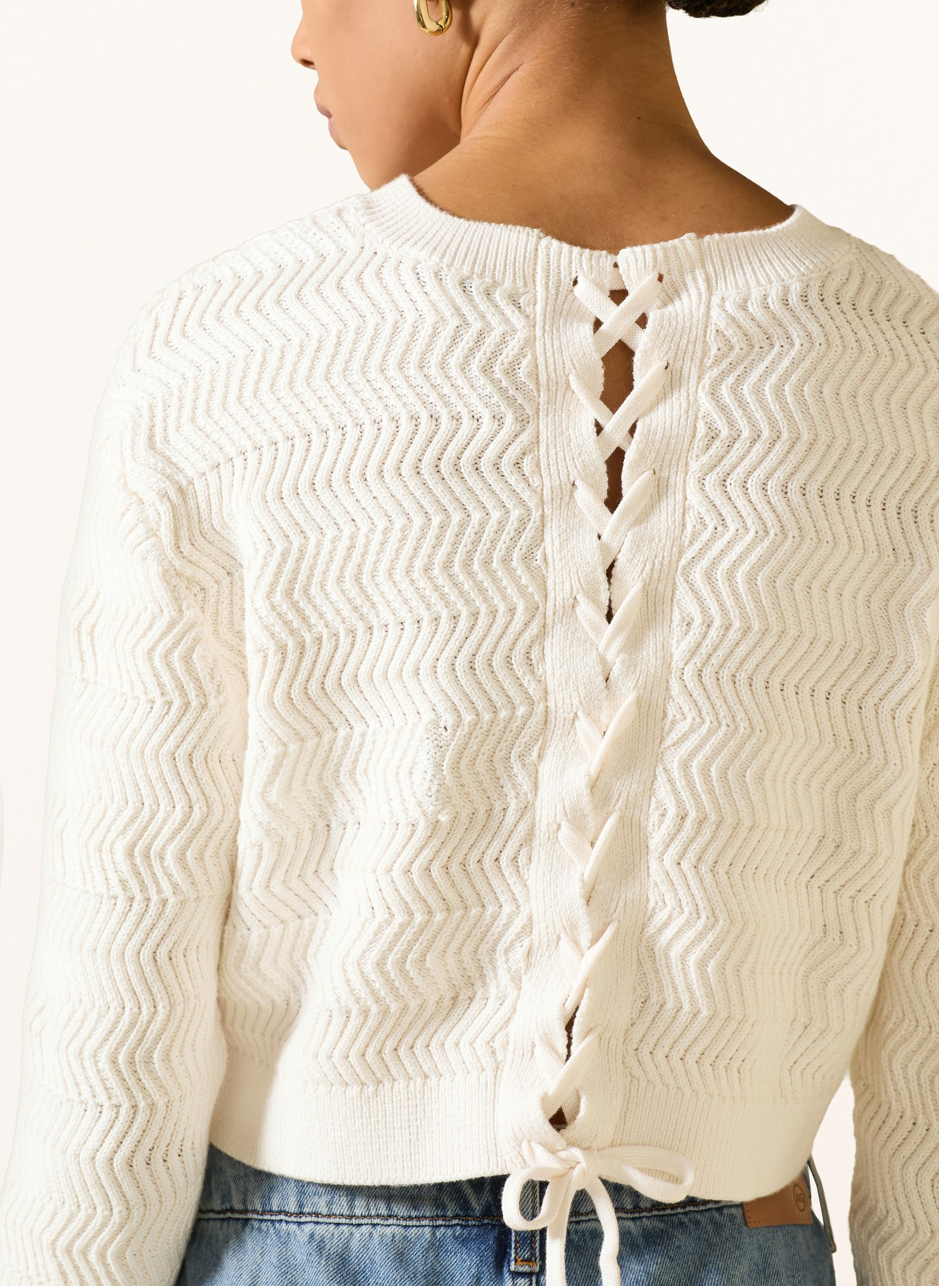 TOMMY JEANS Cropped-Pullover: WEISS