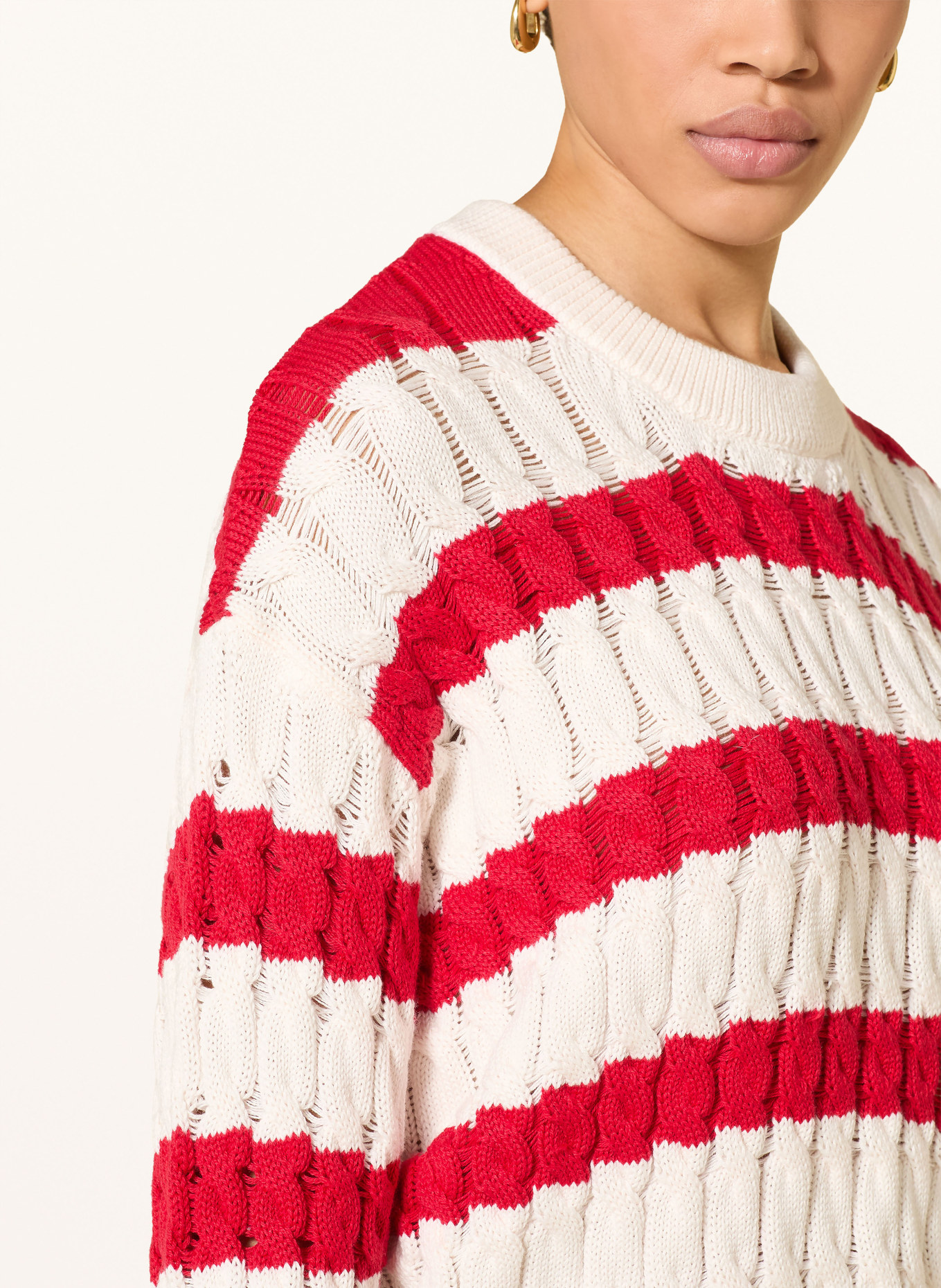 TOMMY JEANS sweter: BIAŁY / CZERWONY