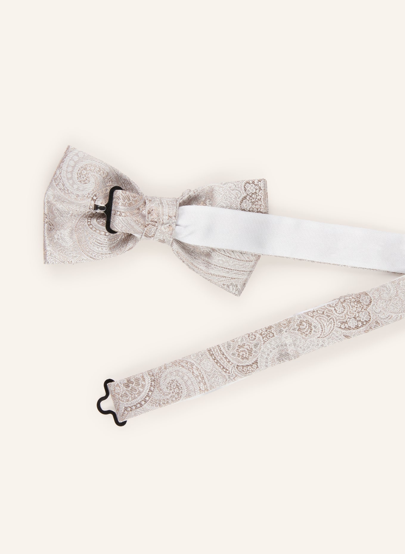 Sterlington Set: Fliege und Einstecktuch: BEIGE / CREME
