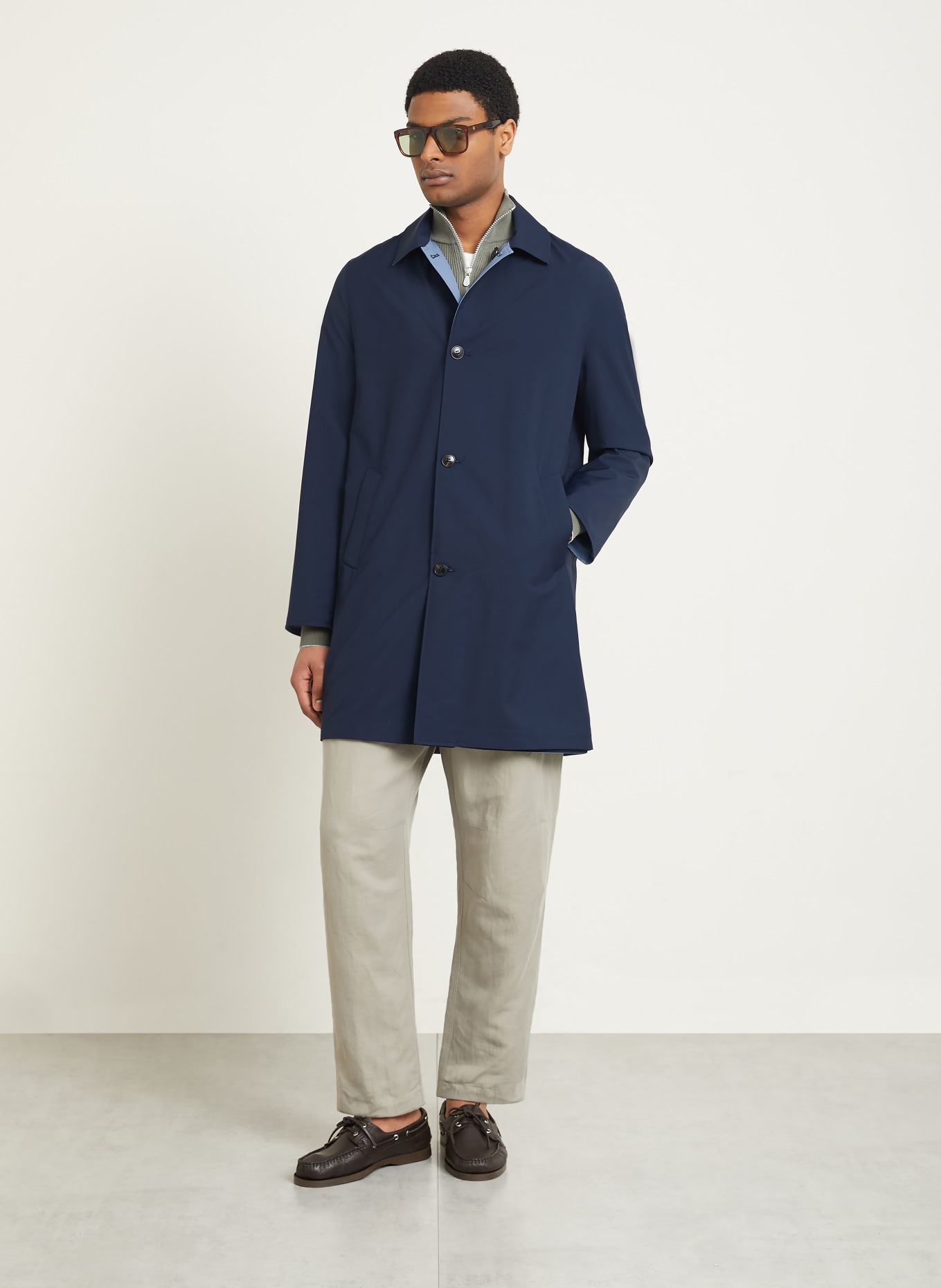 manzoni 24 Manteau réversible: BLEU FONCÉ / BLEU CLAIR