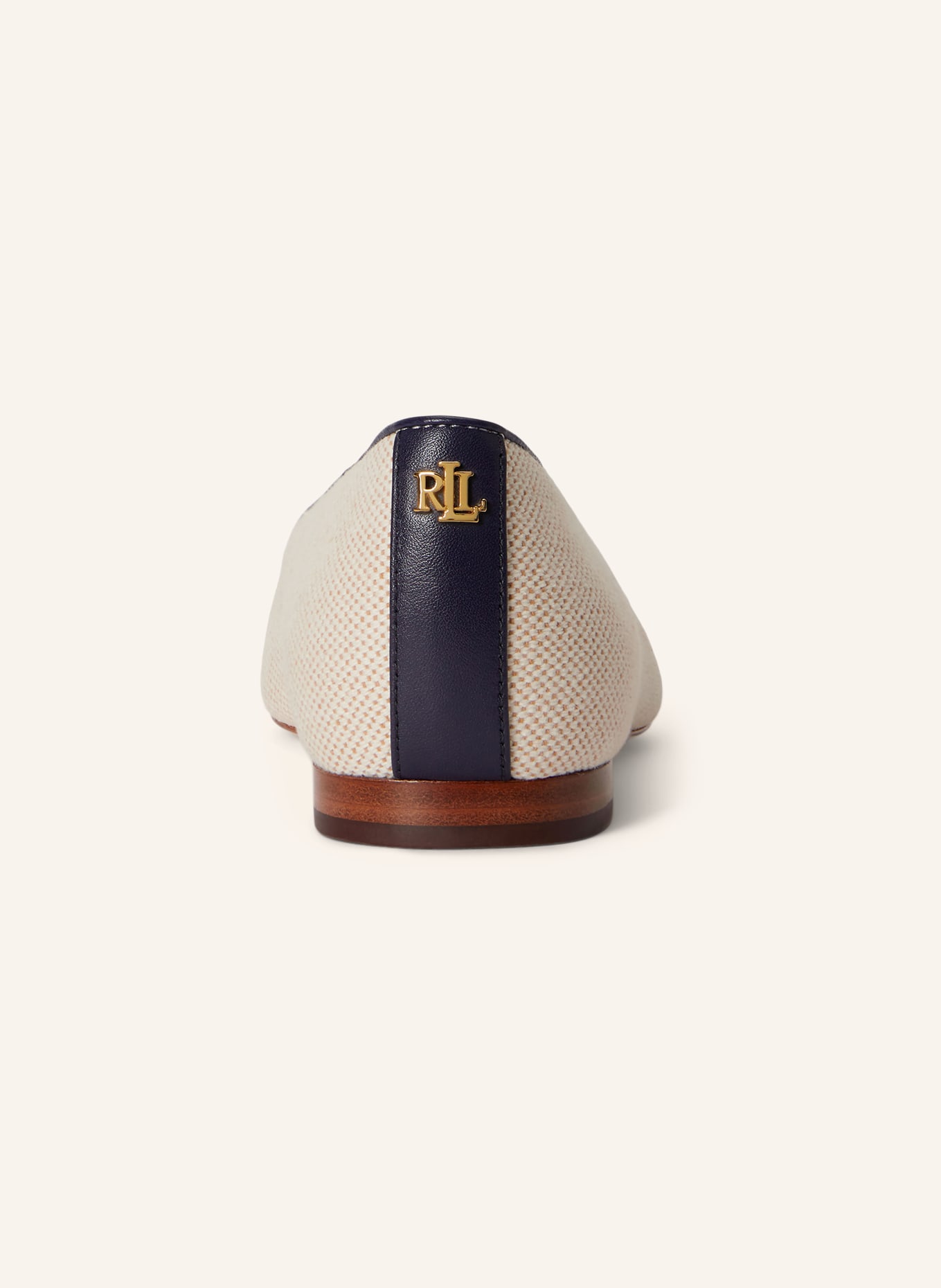 LAUREN RALPH LAUREN Baleriny LONDYN: GRANATOWY / ZŁOTY / KREMOWY