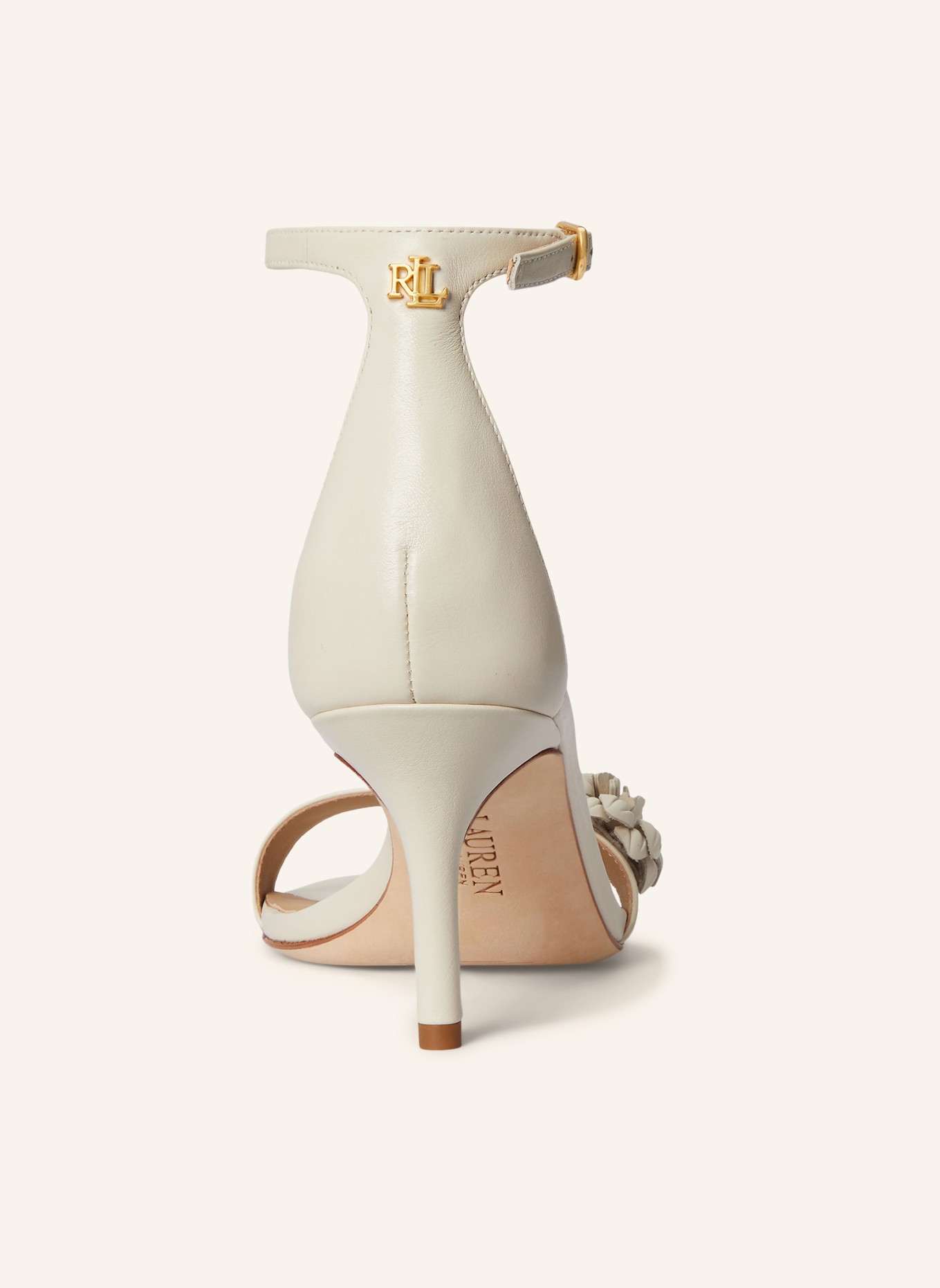 LAUREN RALPH LAUREN Sandały ALLIE: BIAŁY / ZŁOTY