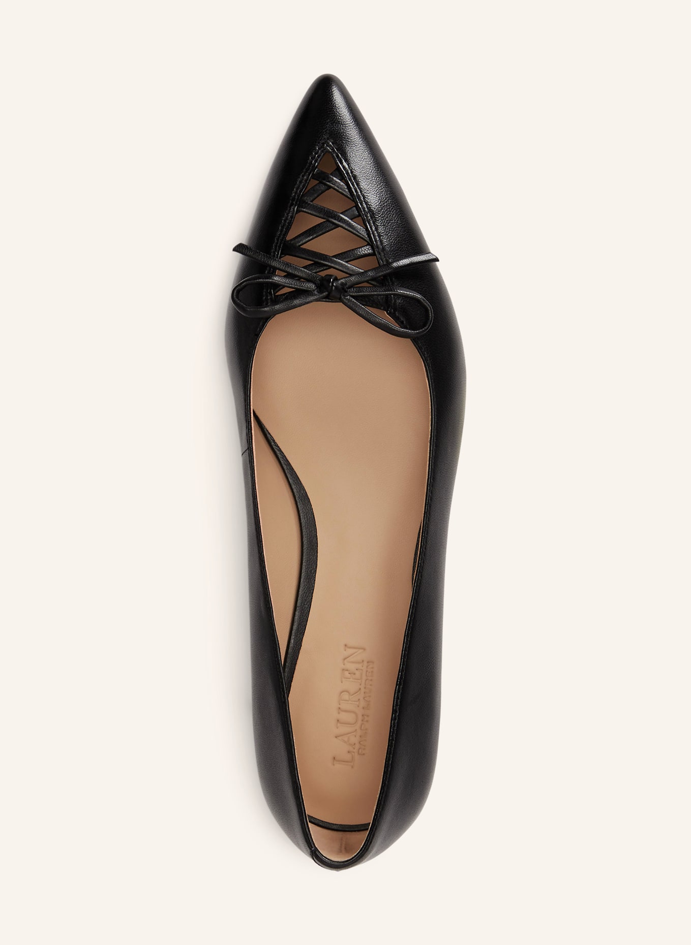 LAUREN RALPH LAUREN Baleriny LONDYN: CZARNY