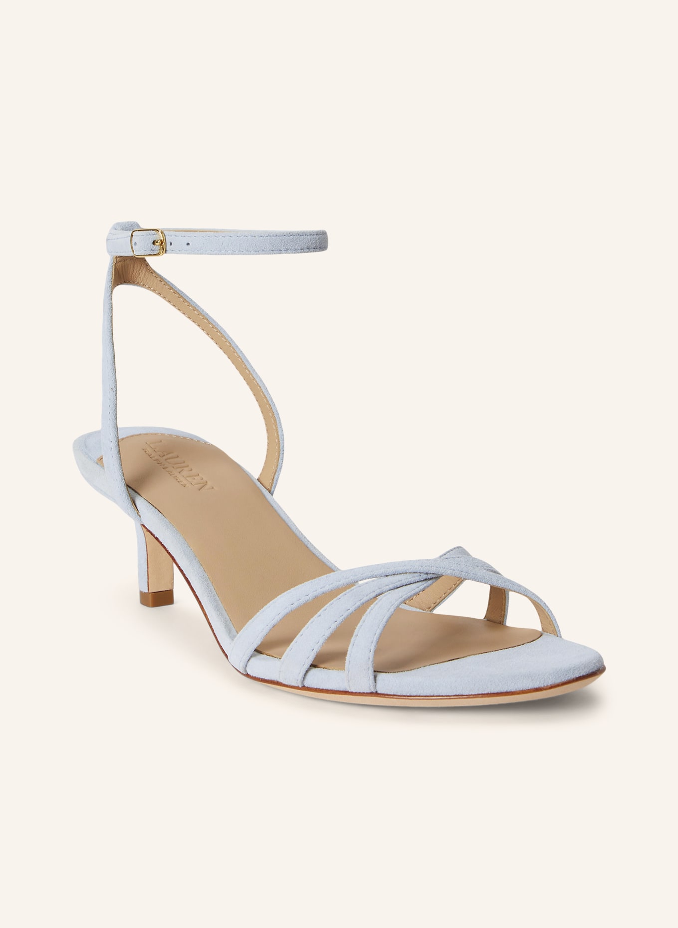 LAUREN RALPH LAUREN sandały: JASNONIEBIESKI / ZŁOTY