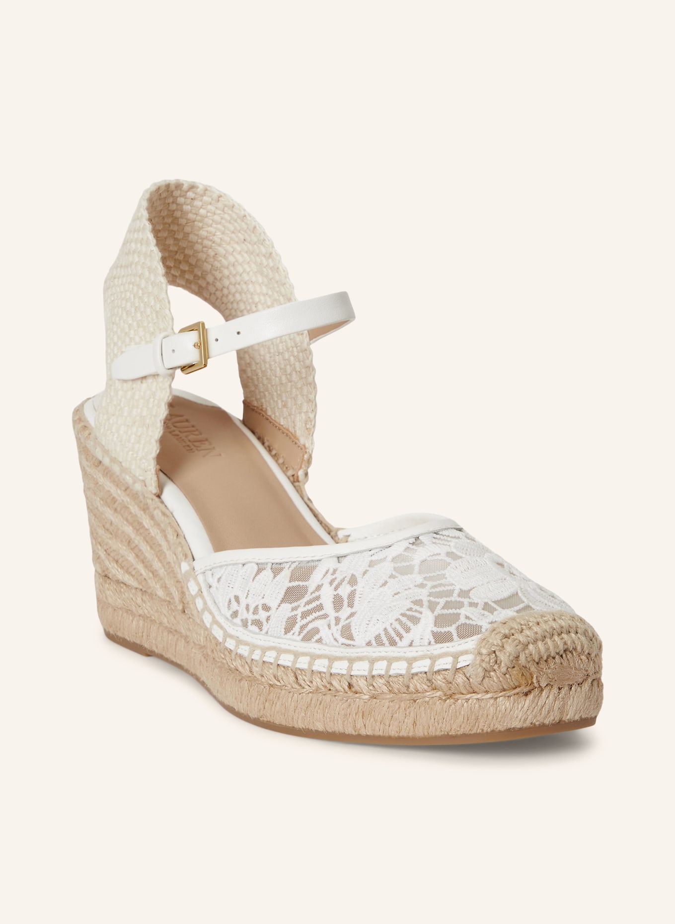 LAUREN RALPH LAUREN Kliny ROBBY: BIAŁY / ZŁOTY / KREMOWY