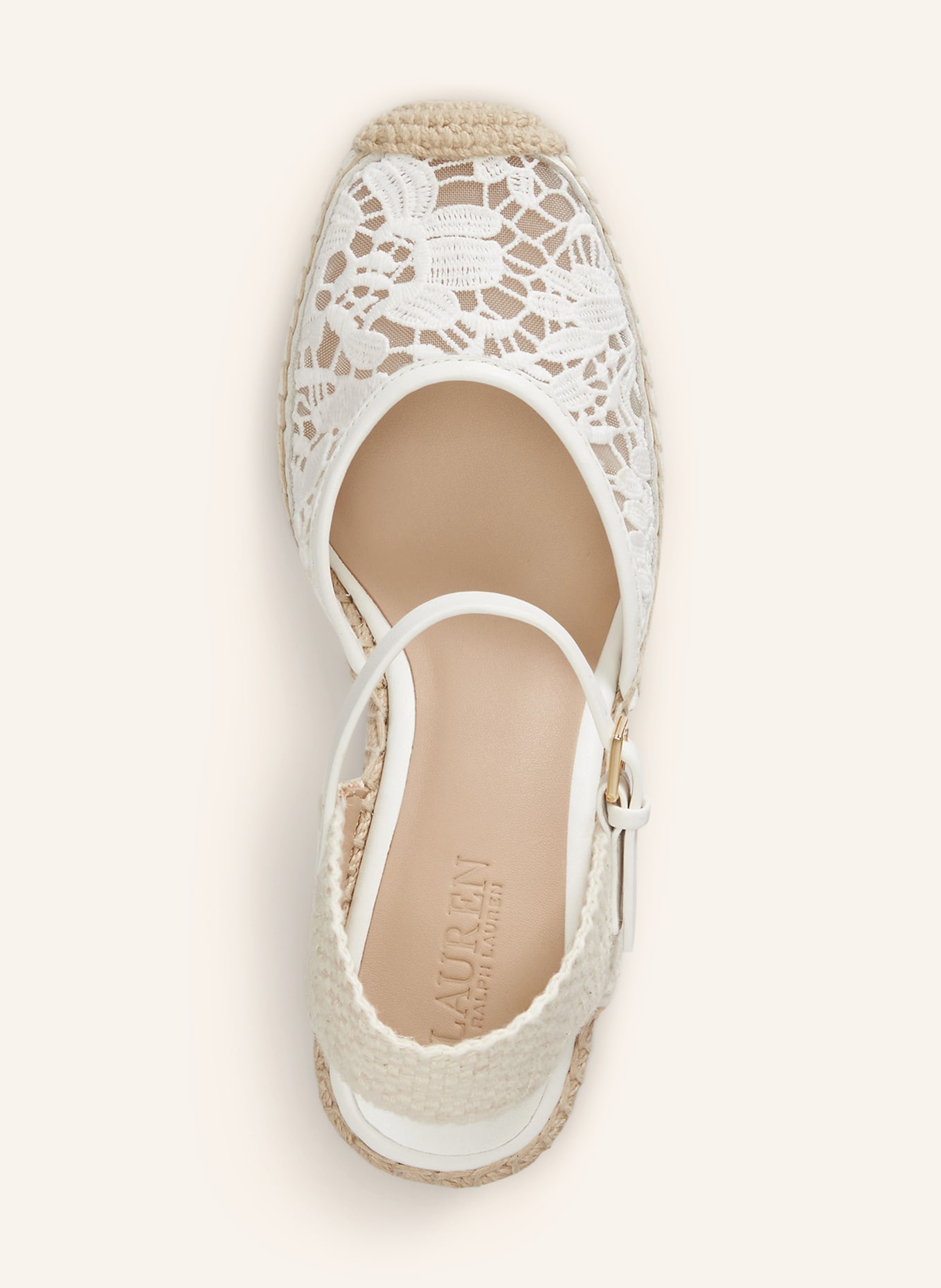 LAUREN RALPH LAUREN Kliny ROBBY: BIAŁY / ZŁOTY / KREMOWY