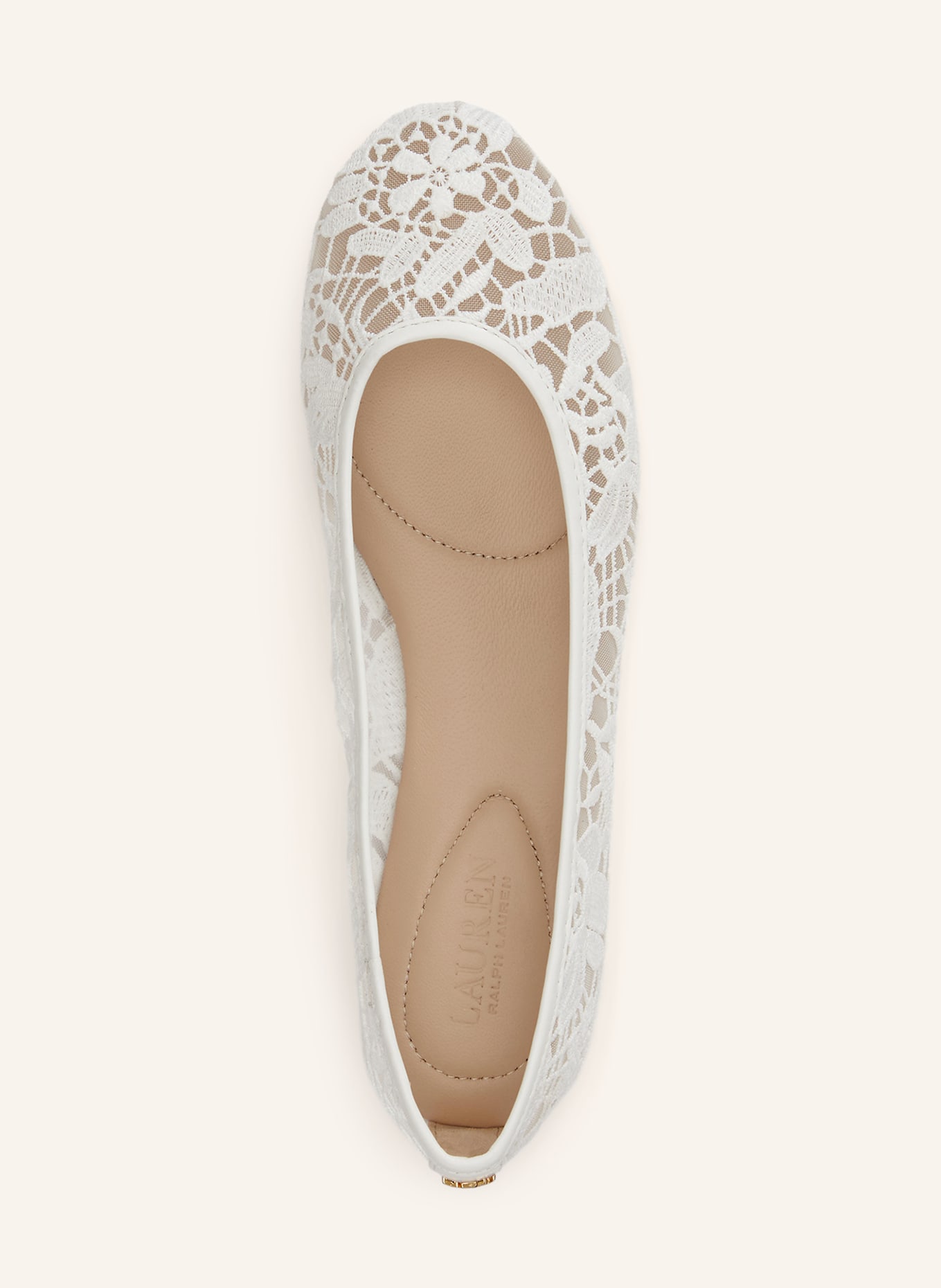 LAUREN RALPH LAUREN Baleriny JAYNA: BIAŁY