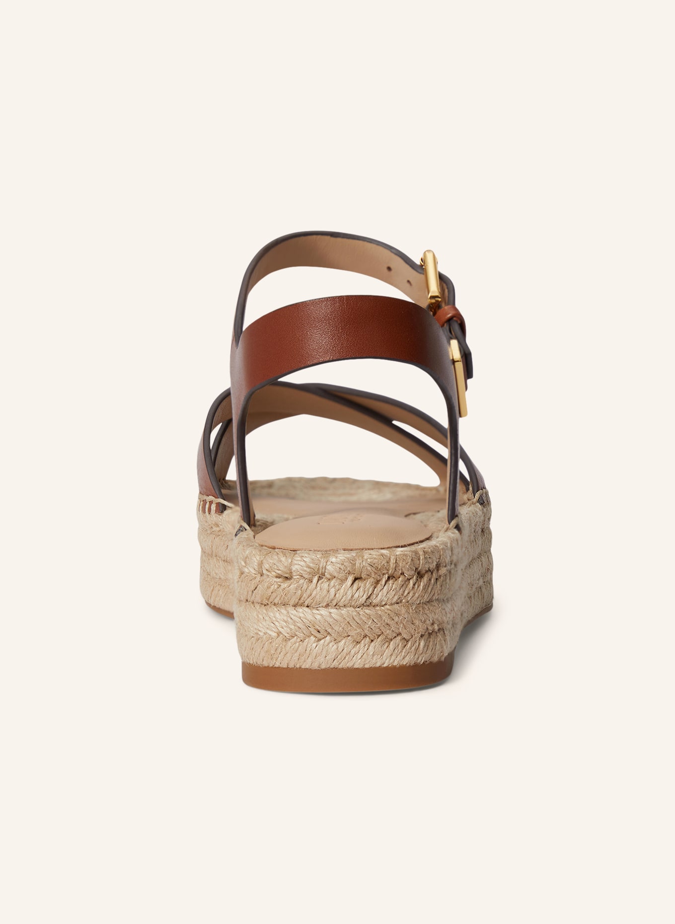 LAUREN RALPH LAUREN EMERYN platform sandals: BROWN