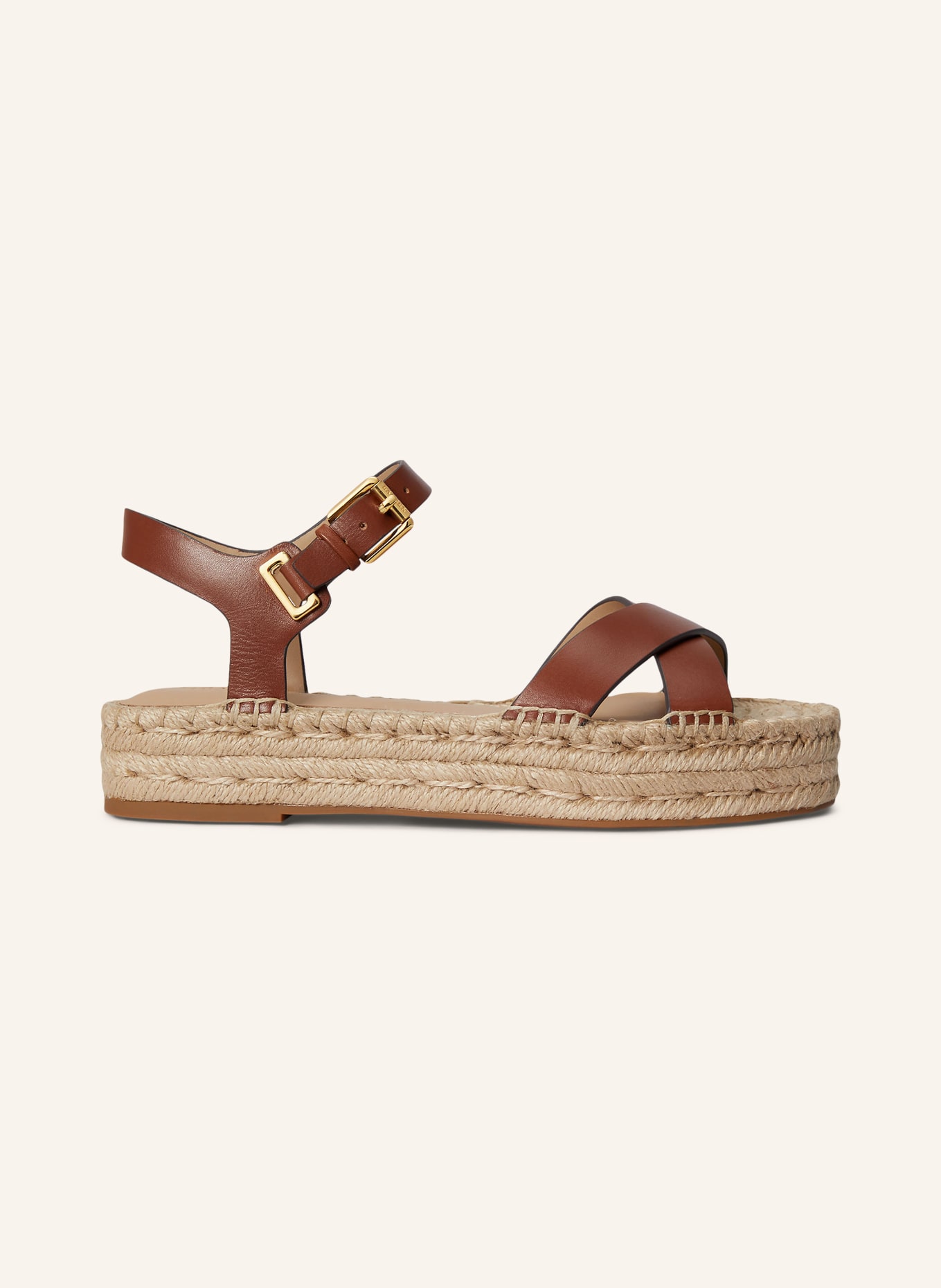 LAUREN RALPH LAUREN EMERYN platform sandals: BROWN