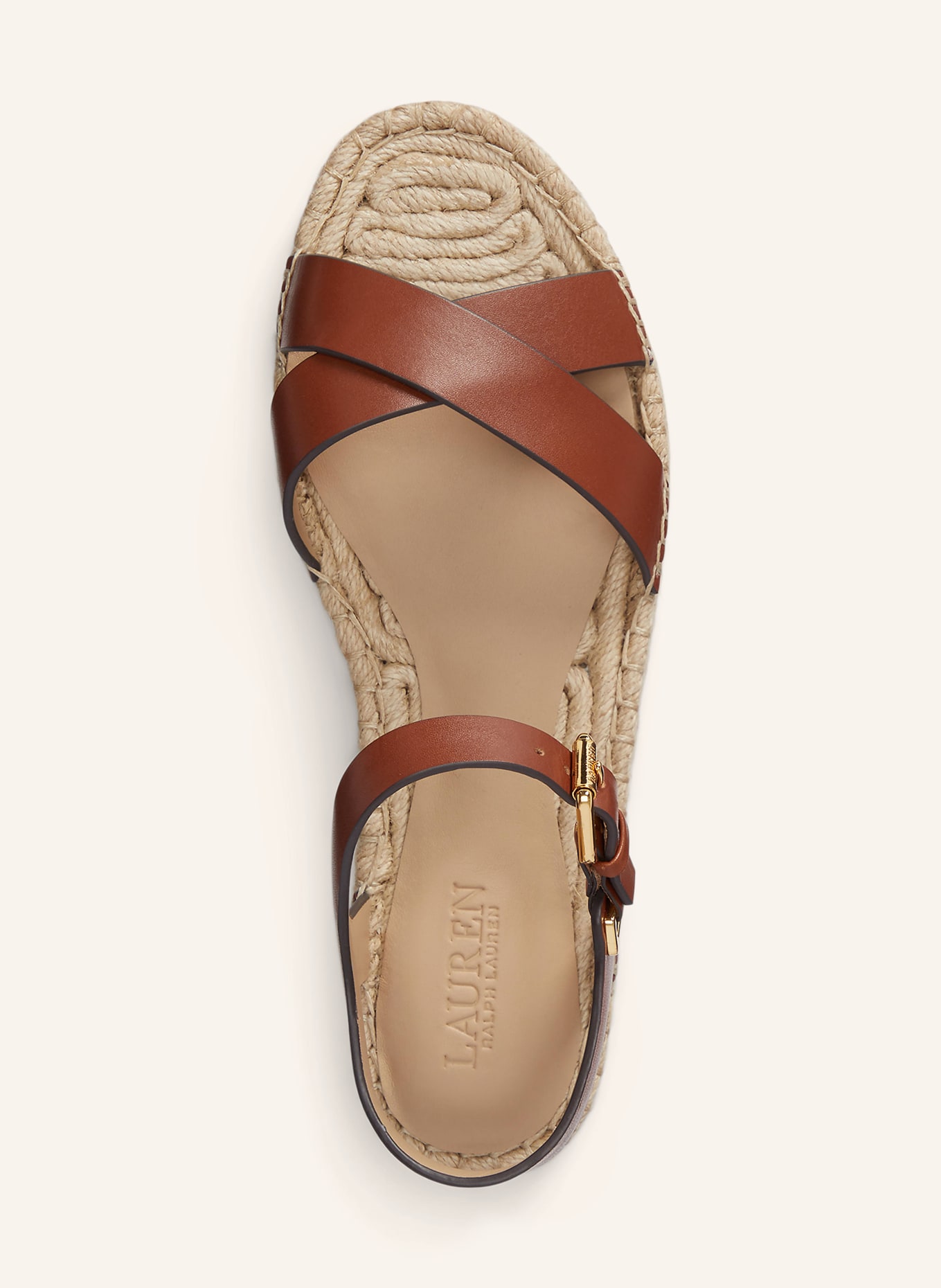 LAUREN RALPH LAUREN EMERYN platform sandals: BROWN