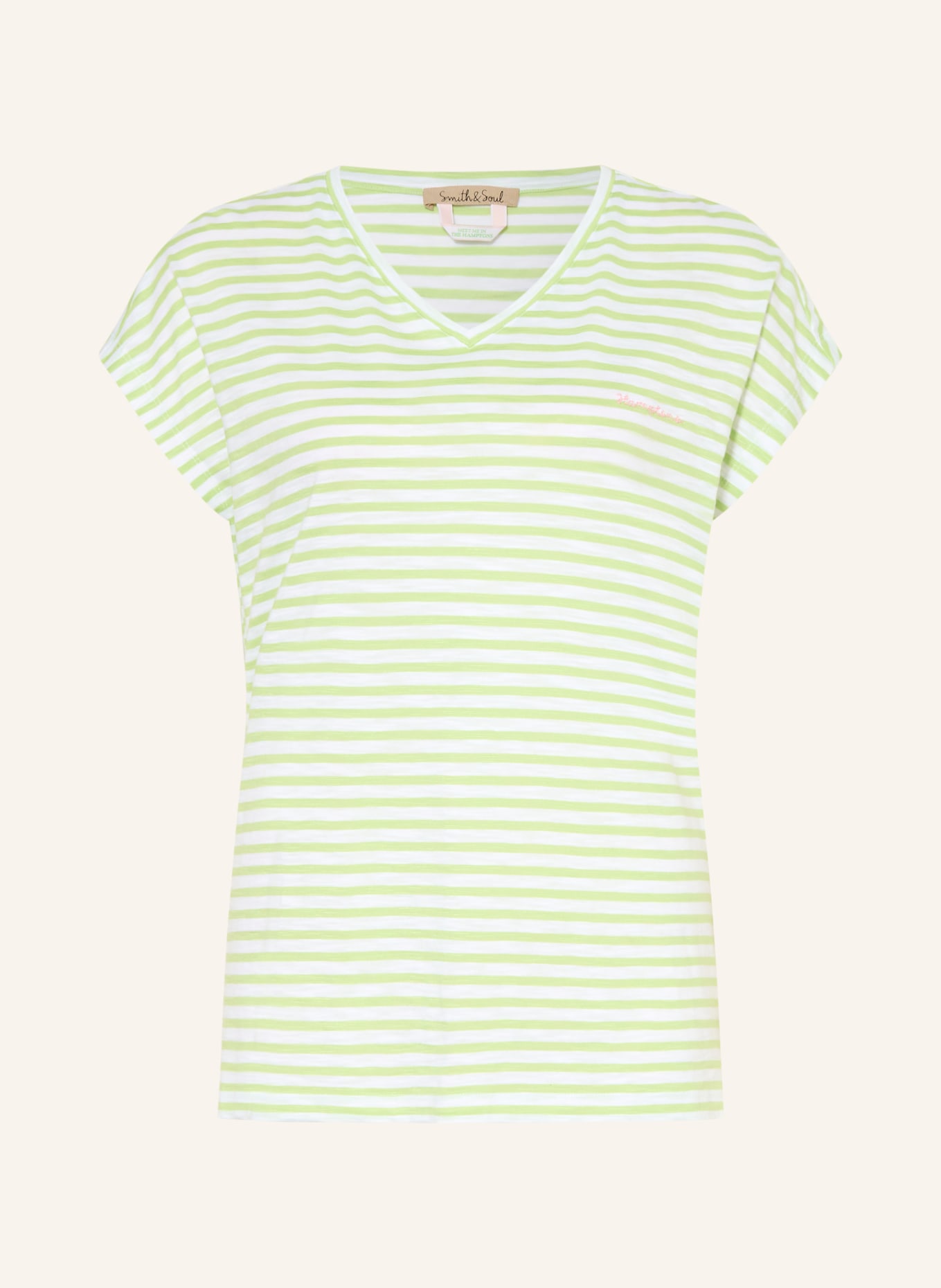 Smith & Soul koszulka: JASNOZIELONY / BIAŁY