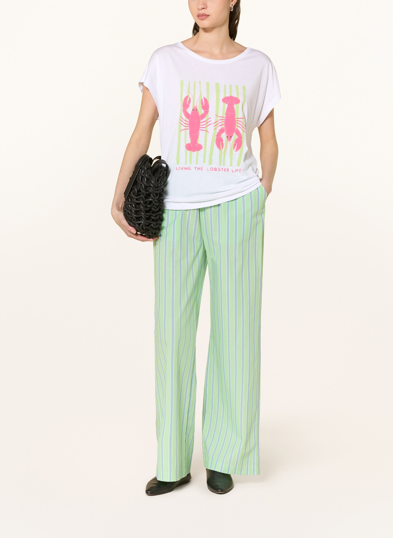 Smith & Soul koszulka: BIAŁY / ŁOSOSIOWY / JASNOZIELONY