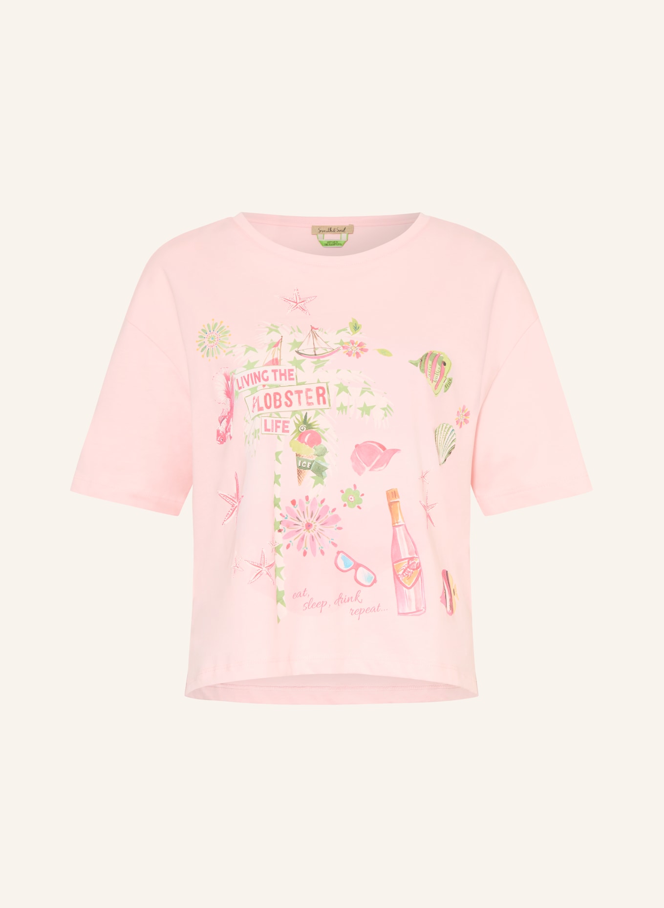 Smith & Soul koszulka: RÓŻOWY / MOCNORÓŻOWY / ZIELONY