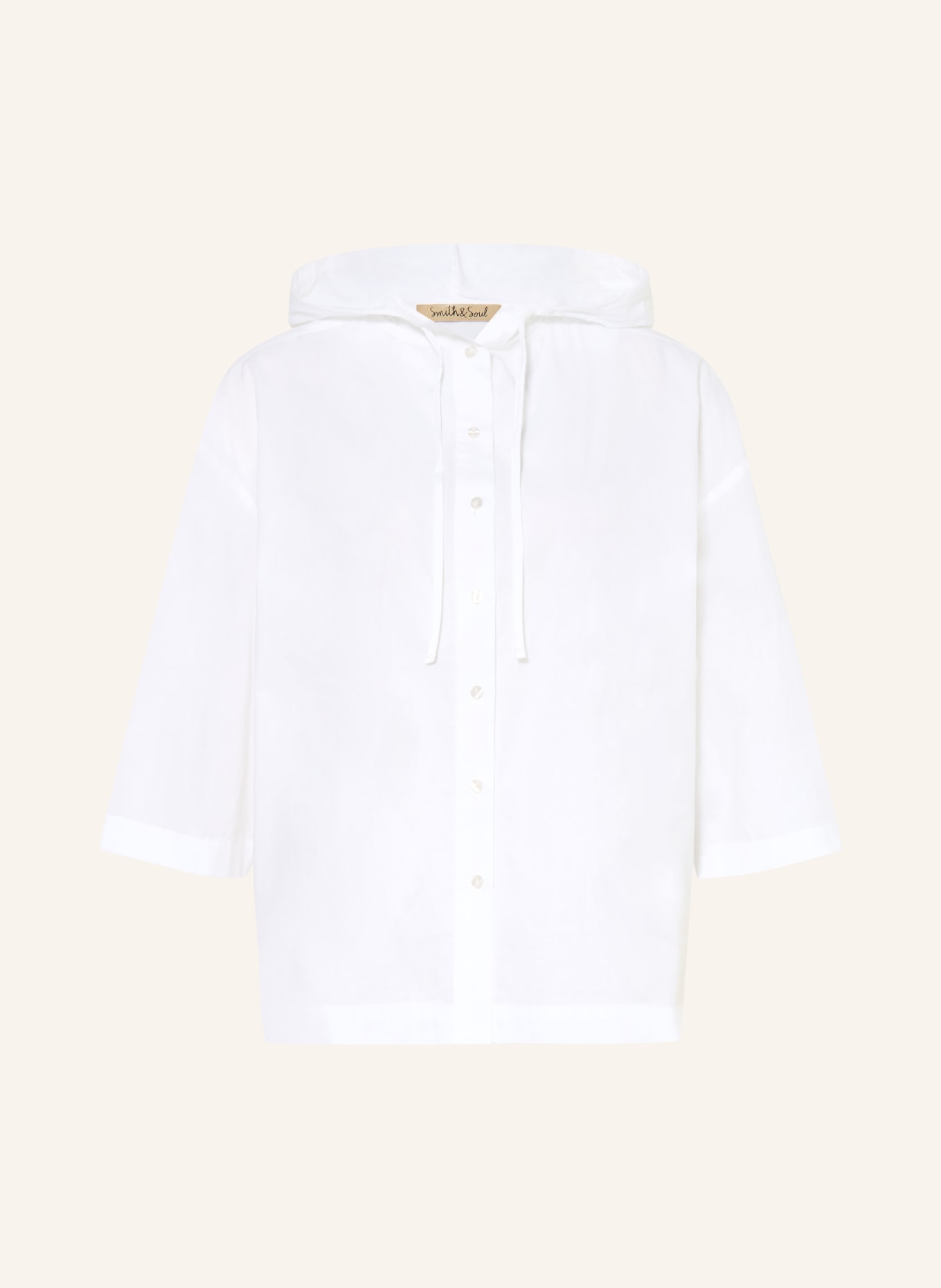 Smith & Soul Blouse with 3/4 sleeves: WHITE