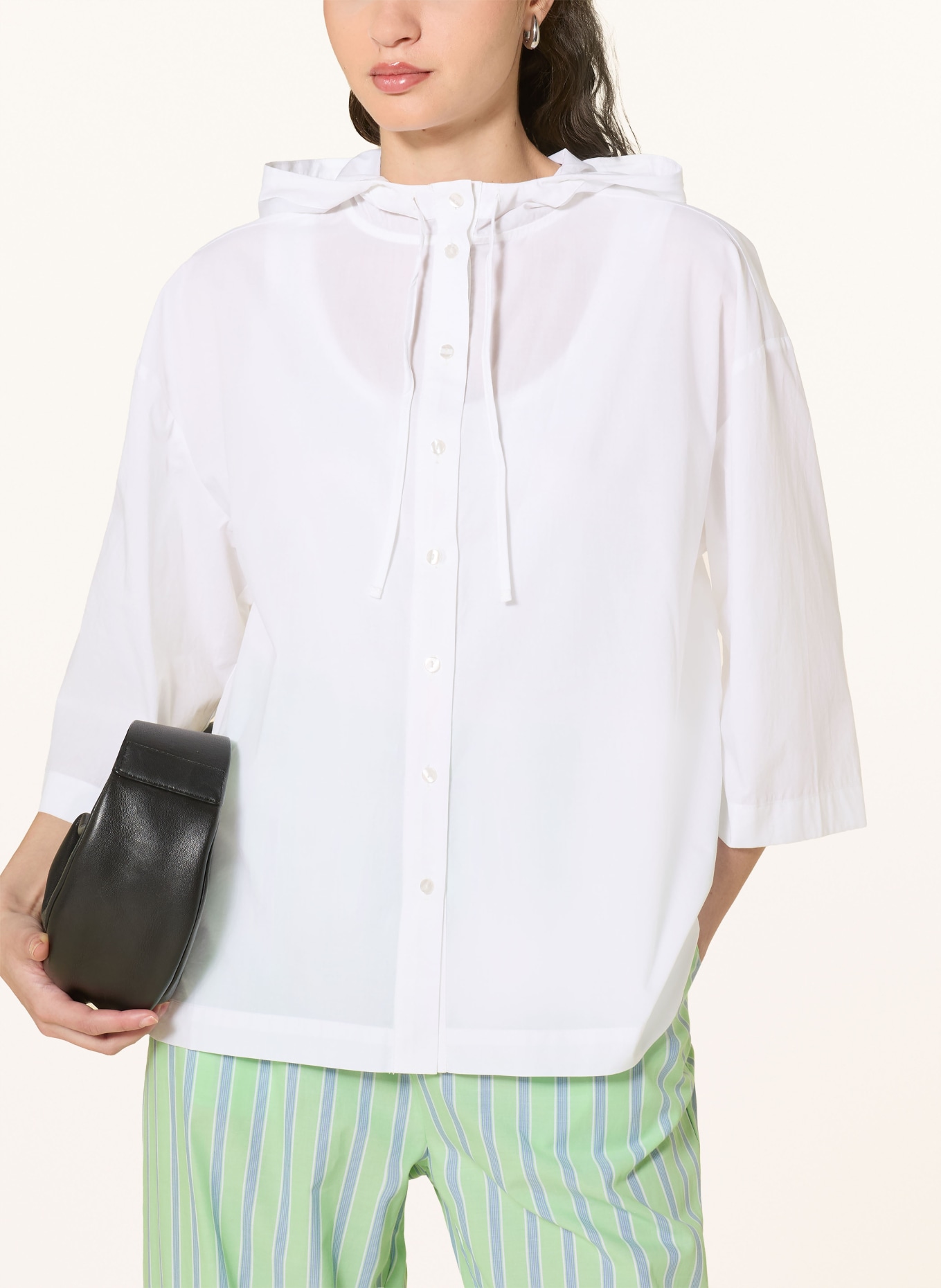 Smith & Soul Blouse with 3/4 sleeves: WHITE