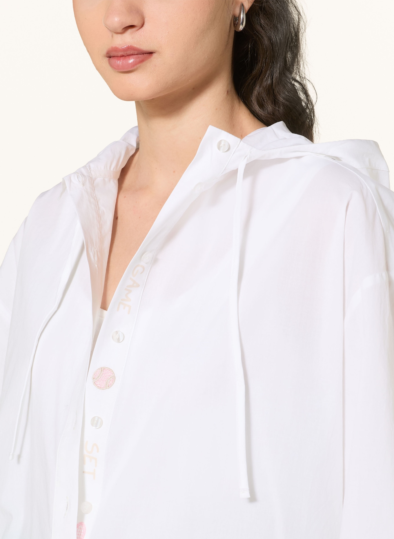 Smith & Soul Blouse with 3/4 sleeves: WHITE