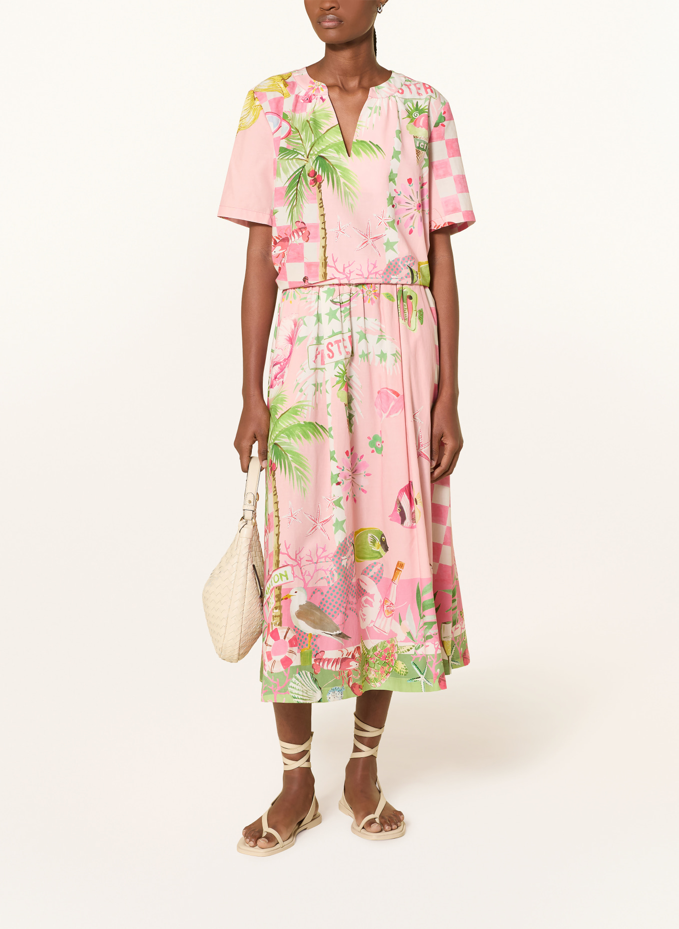 Smith & Soul blouse shirt: PINK / PINK / GREEN