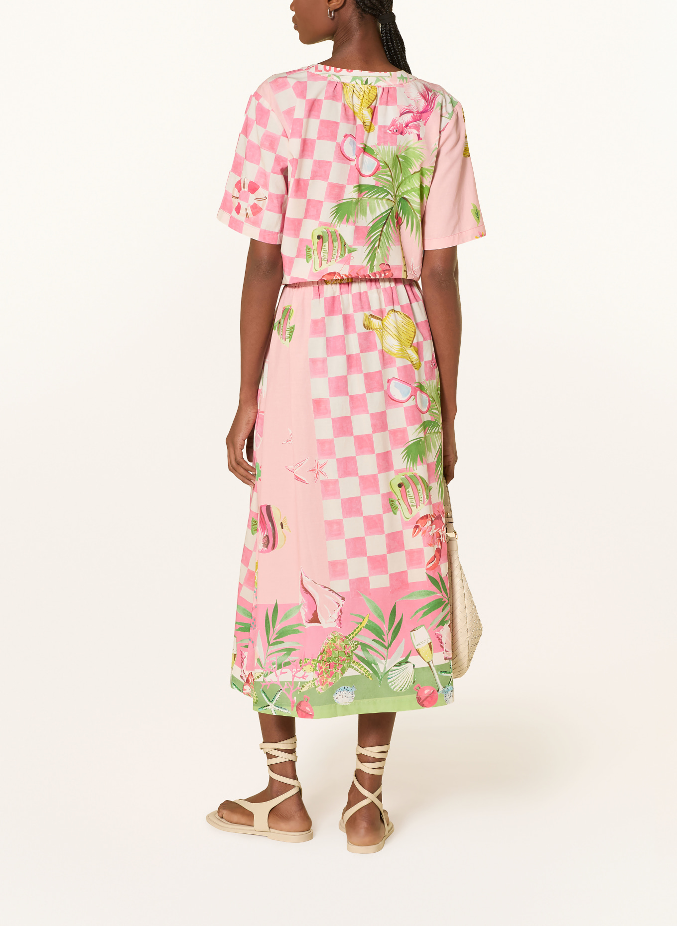 Smith & Soul blouse shirt: PINK / PINK / GREEN