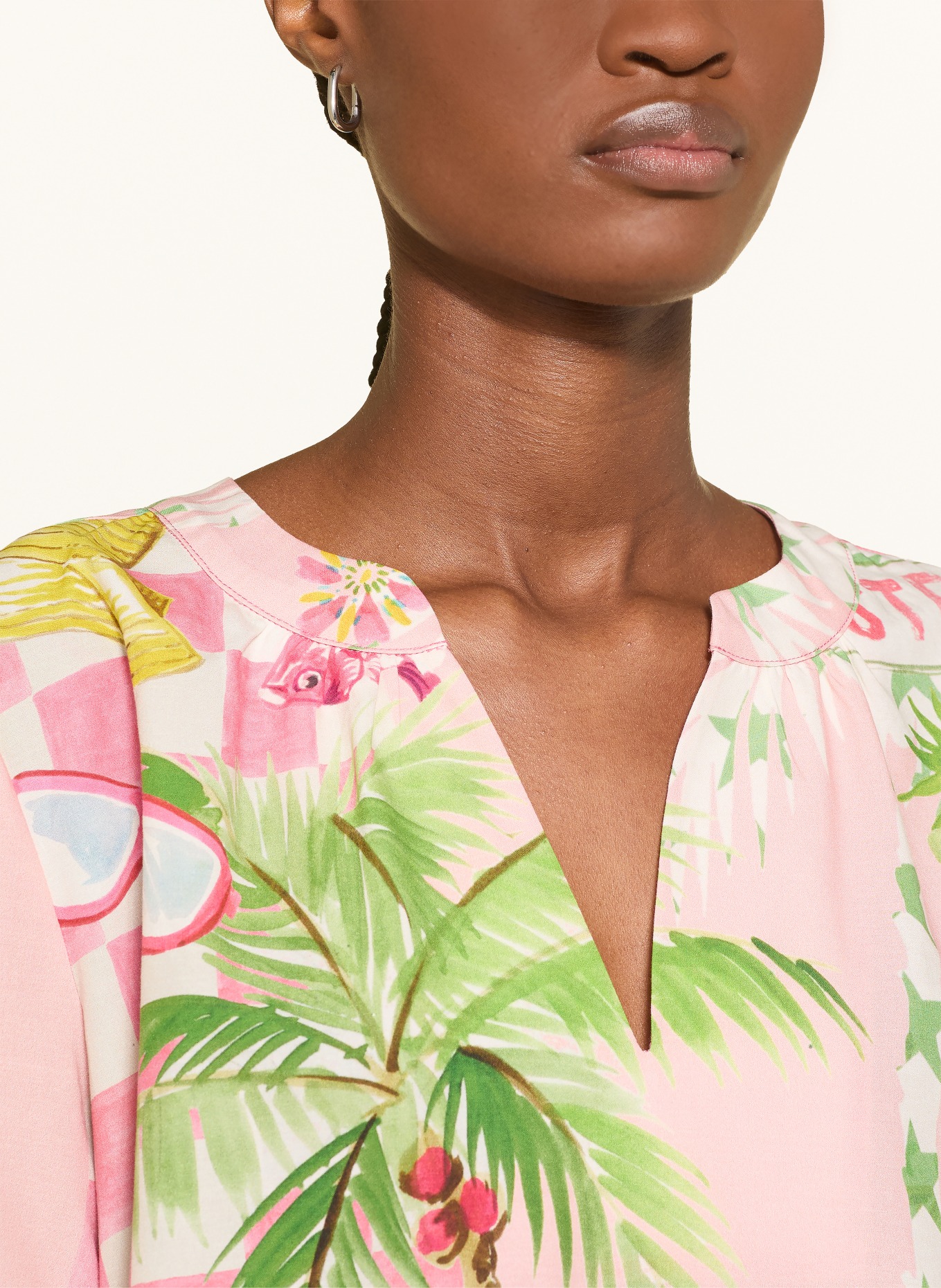Smith & Soul blouse shirt: PINK / PINK / GREEN