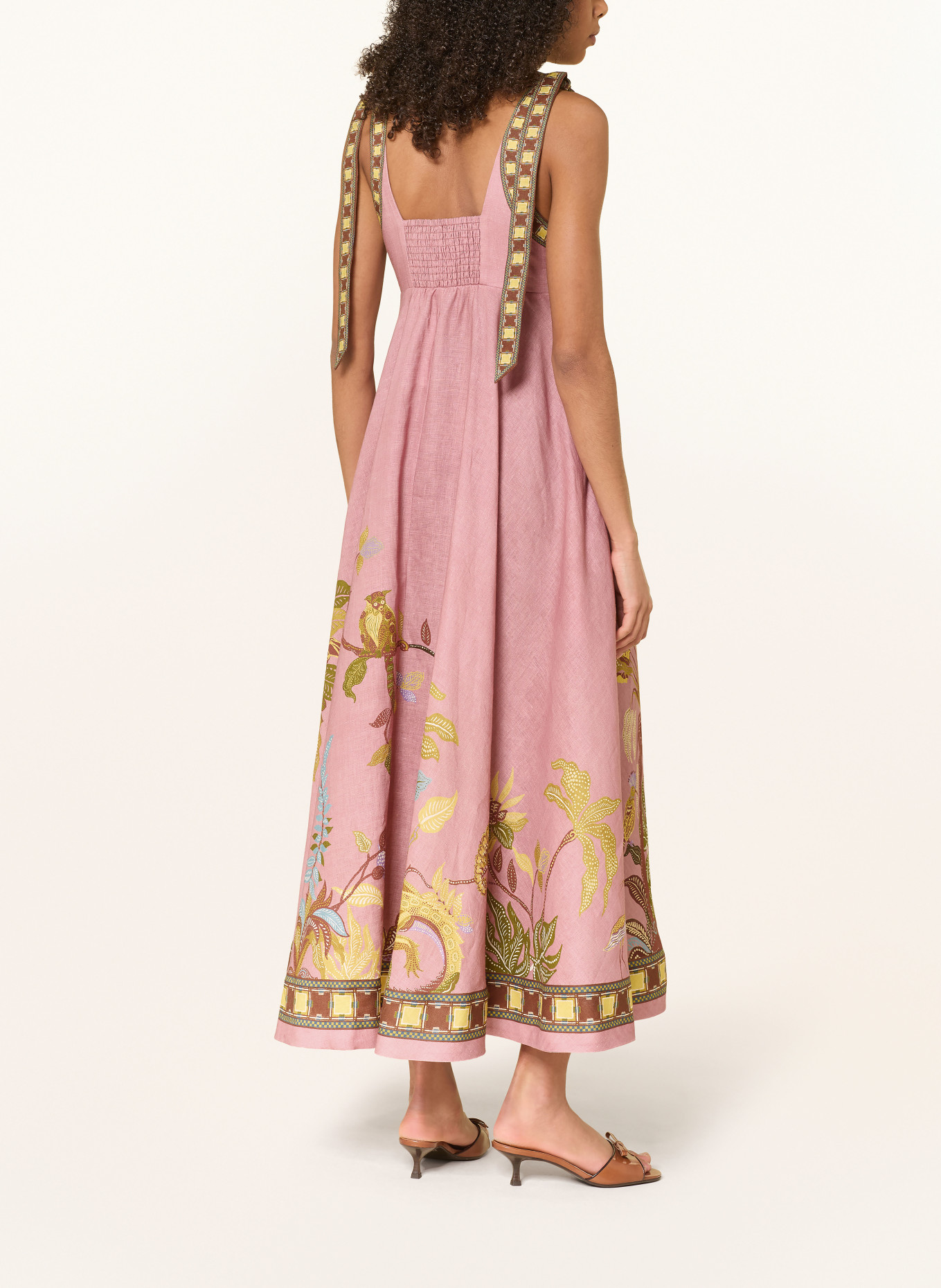 ALÉMAIS Leinenkleid ZURI: ALTROSA / BRAUN / GELB