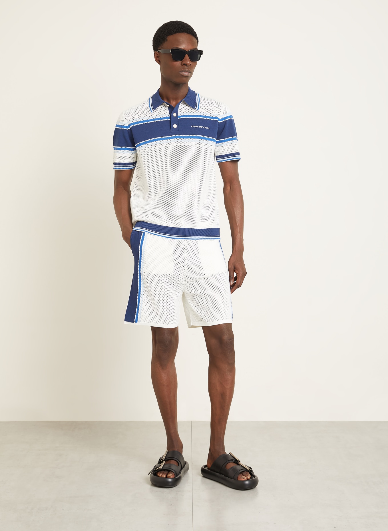 Casablanca Strickshorts: WEISS / BLAU