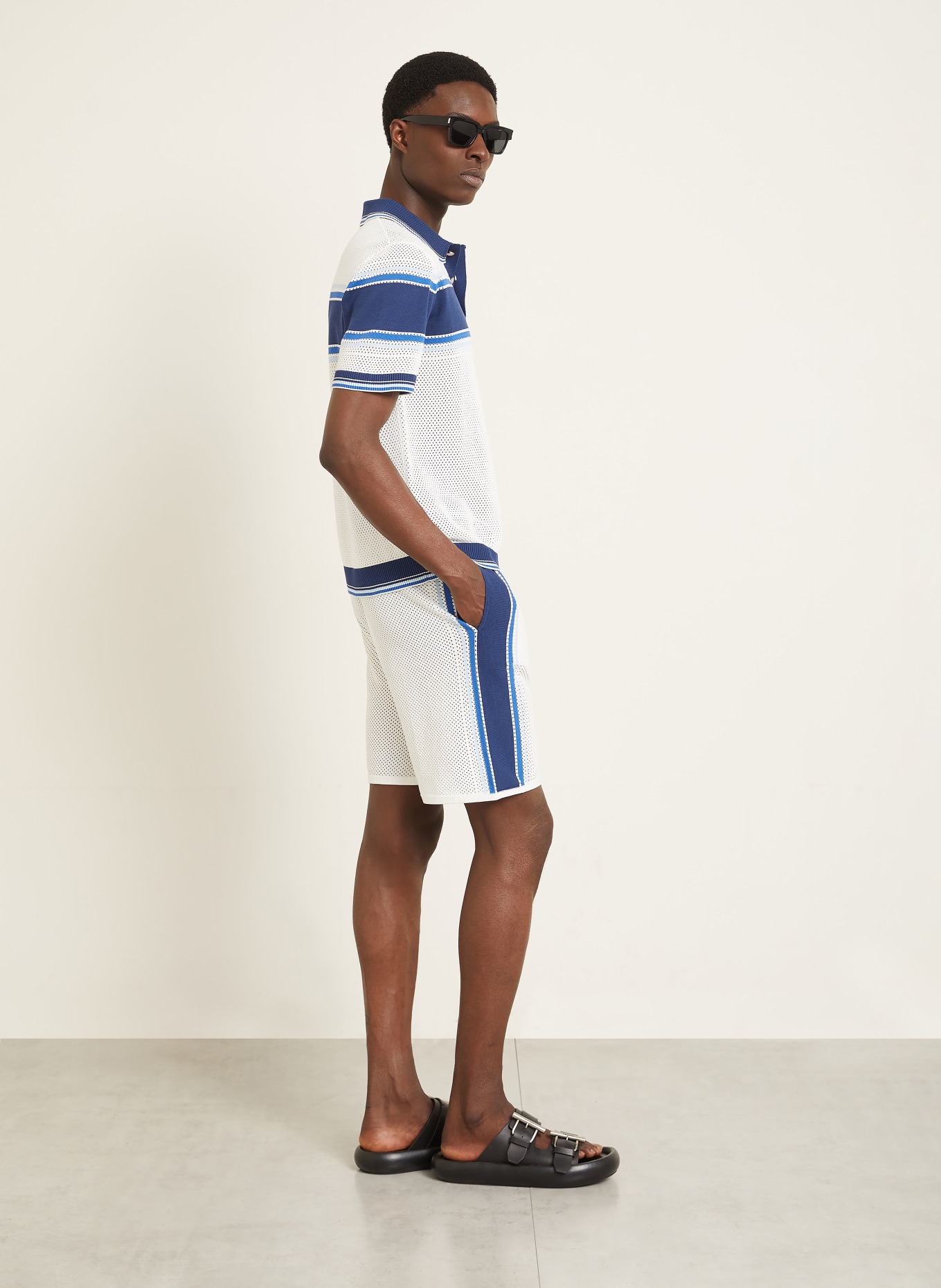 Casablanca Strickshorts: WEISS / BLAU