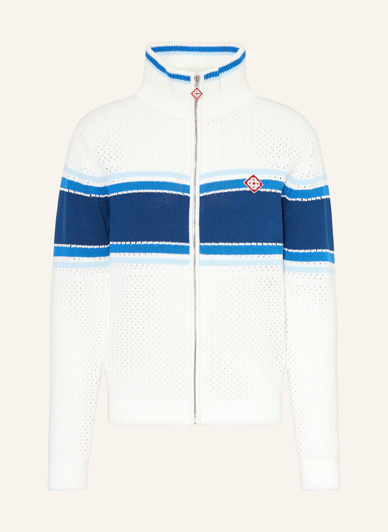 Casablanca Strickjacke: WEISS / BLAU