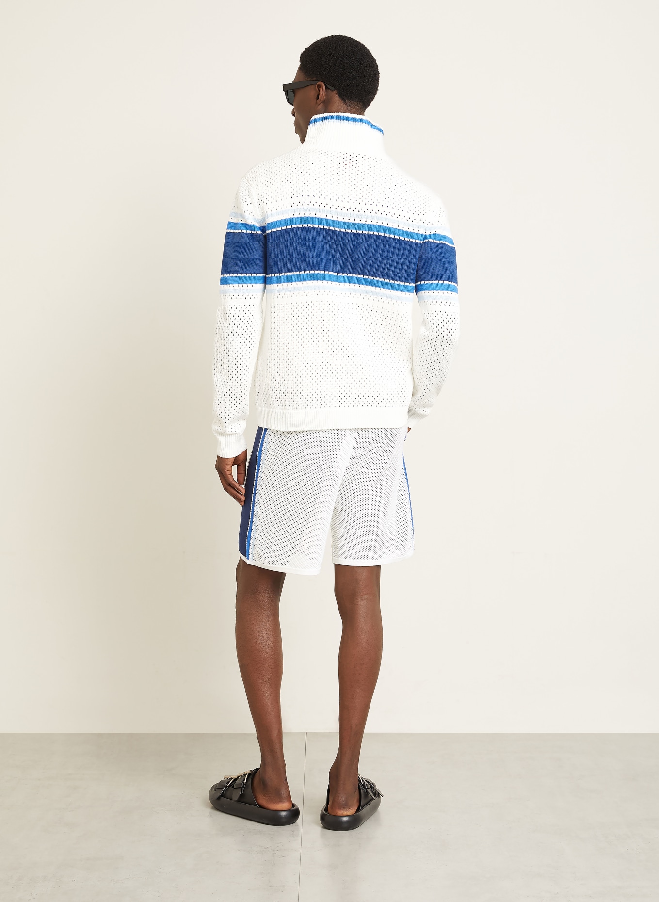 Casablanca Strickjacke: WEISS / BLAU