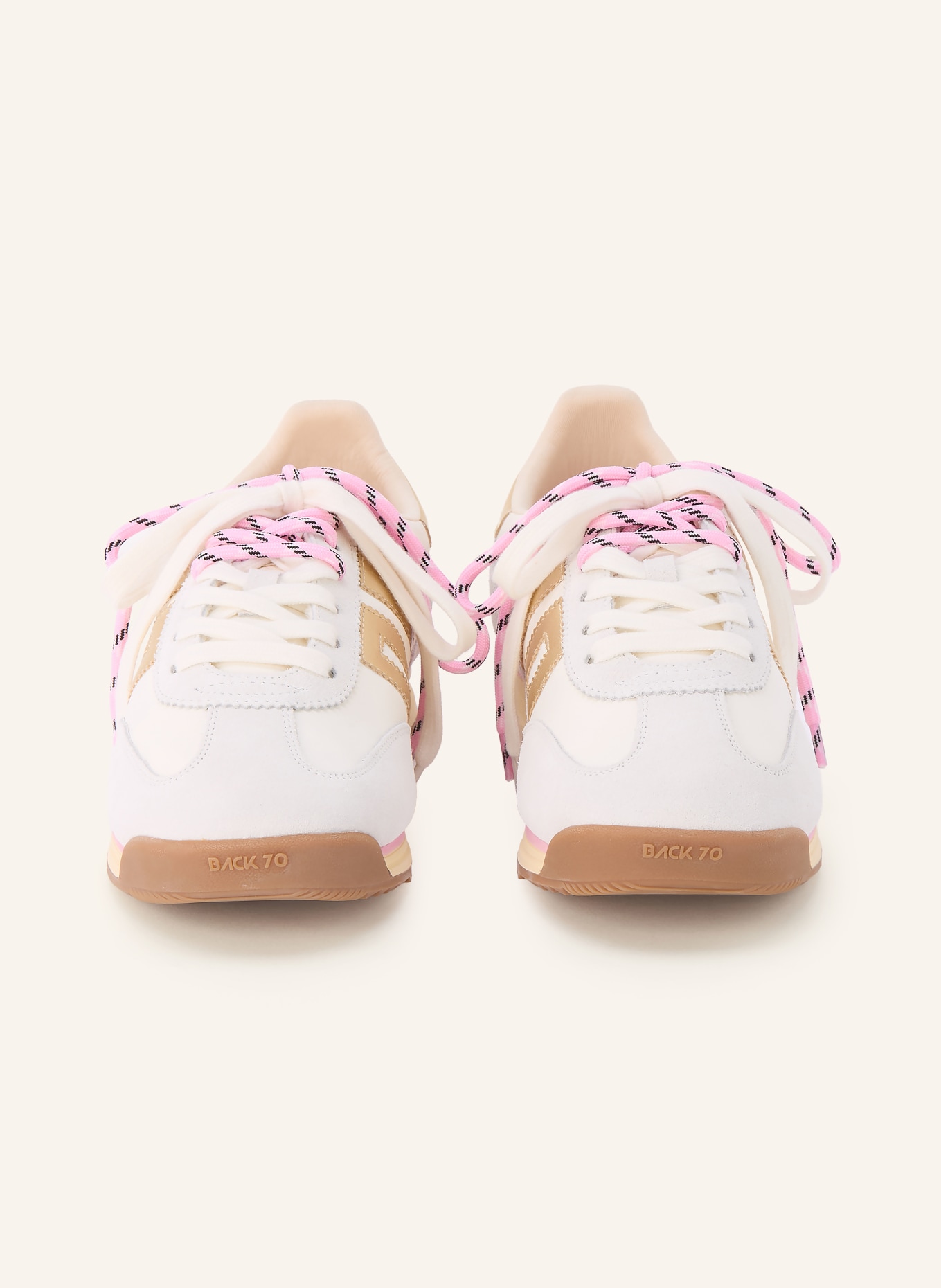 BACK 70 Sneaker JOGGER: WEISS / GOLD / ROSA