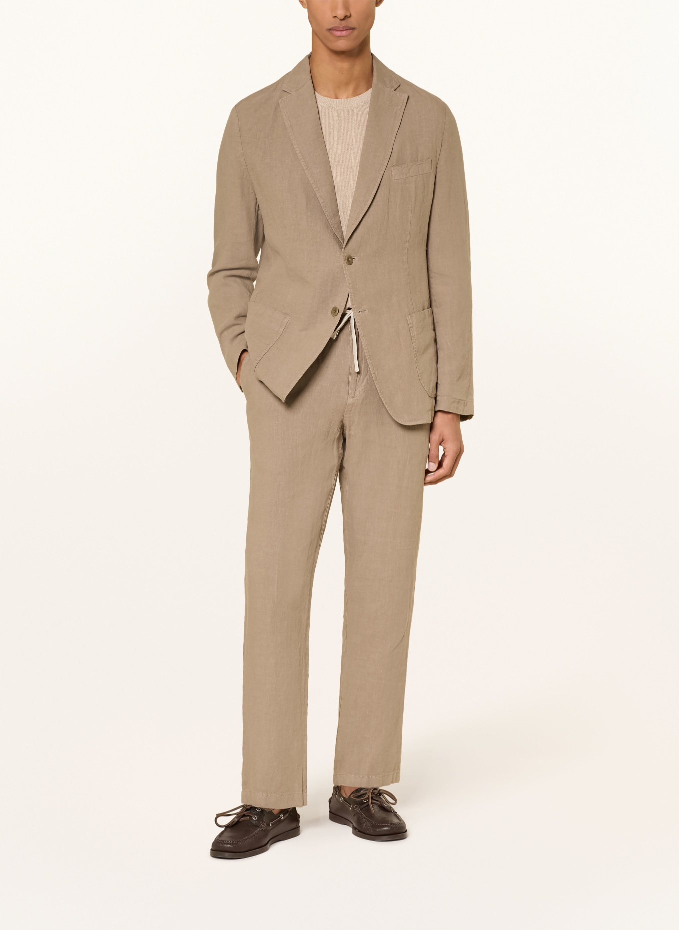 DIGEL move BRADY-colbert in moderne pasvorm van linnen: 72 BEIGE