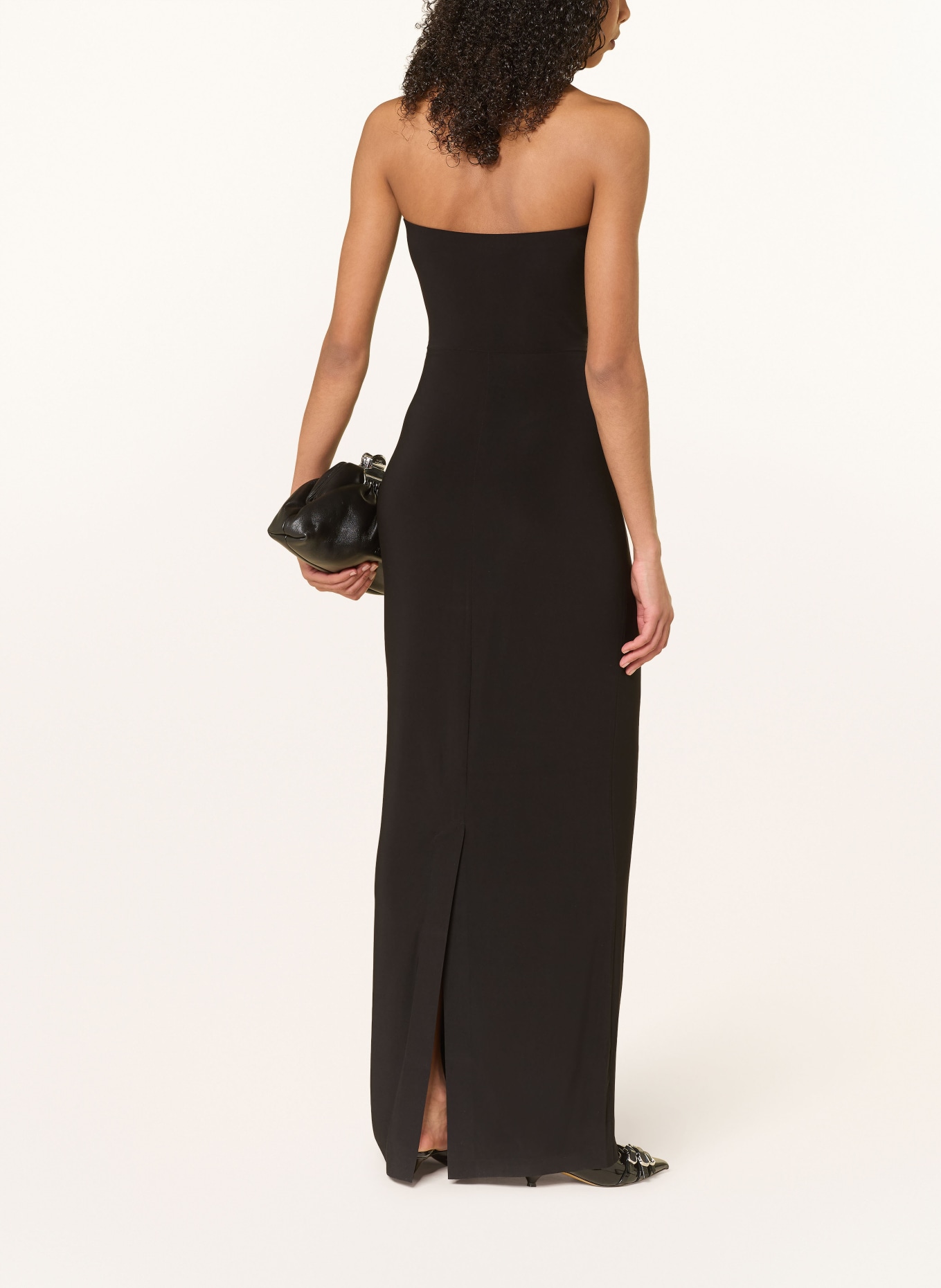 NORMA KAMALI Off-Shoulder-Kleid aus Jersey: SCHWARZ