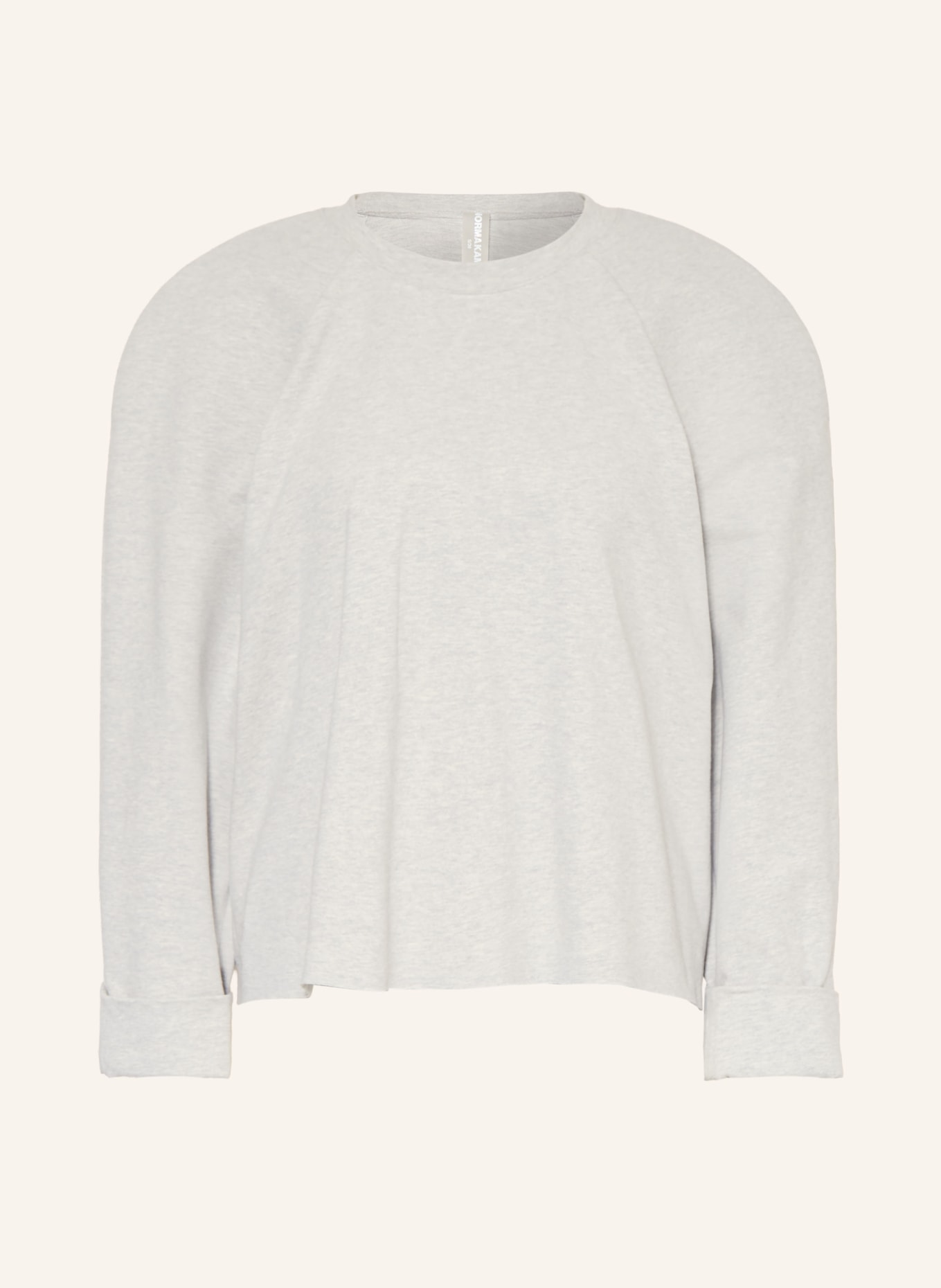 NORMA KAMALI Sweatshirt BOMBER 1980S: HELLGRAU