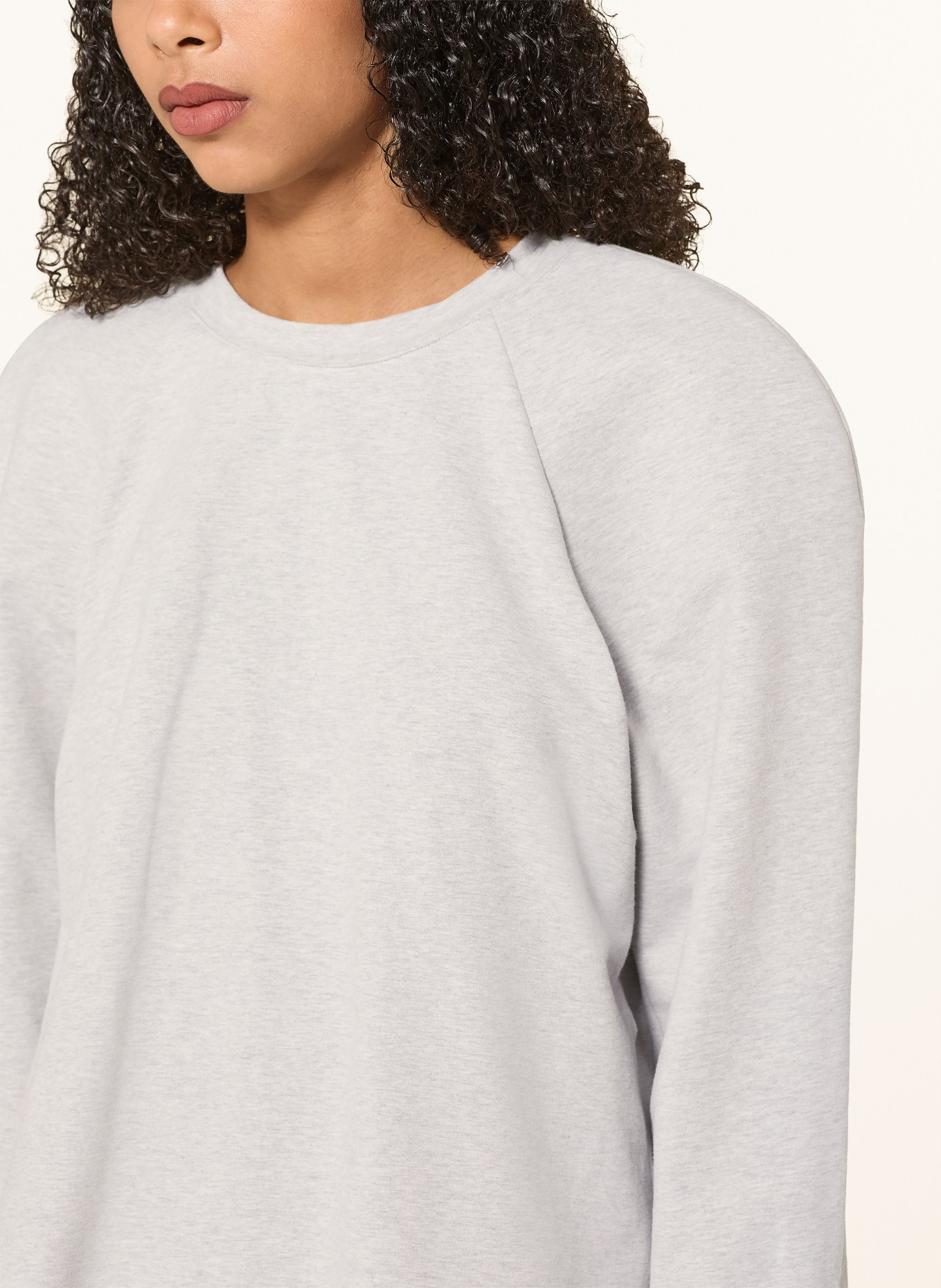 NORMA KAMALI Sweatshirt BOMBER 1980S: HELLGRAU