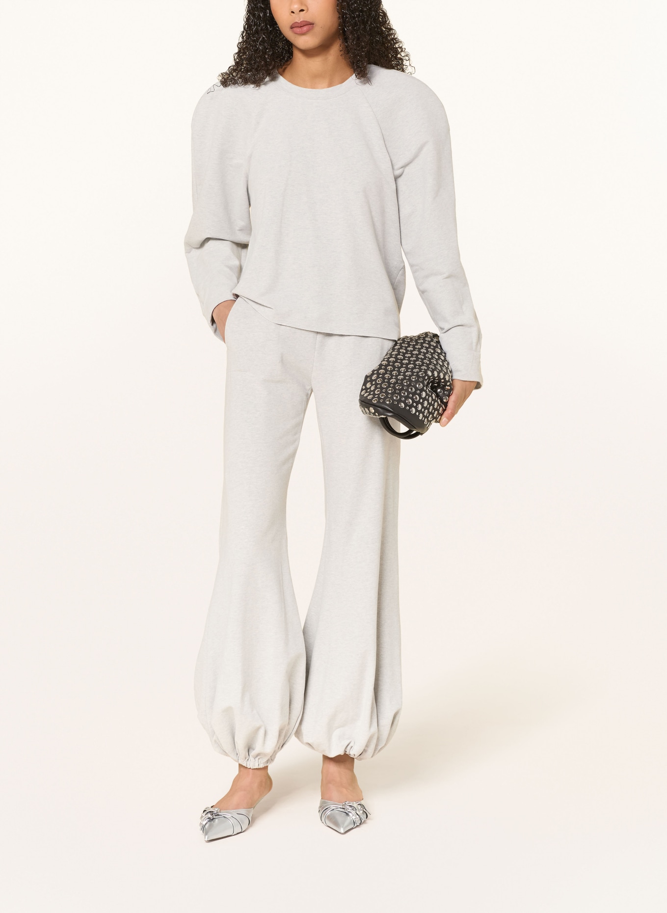 NORMA KAMALI pantalon de survêtement: GRIS CLAIR