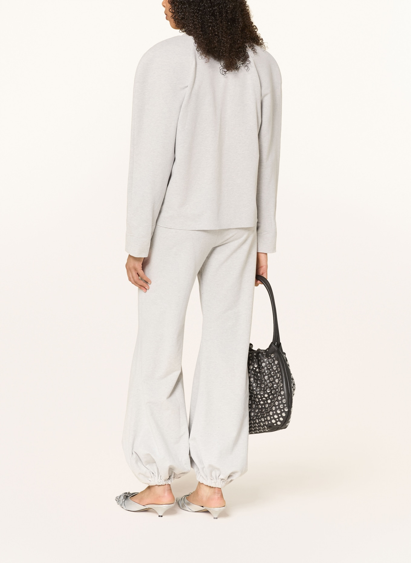 NORMA KAMALI pantalon de survêtement: GRIS CLAIR