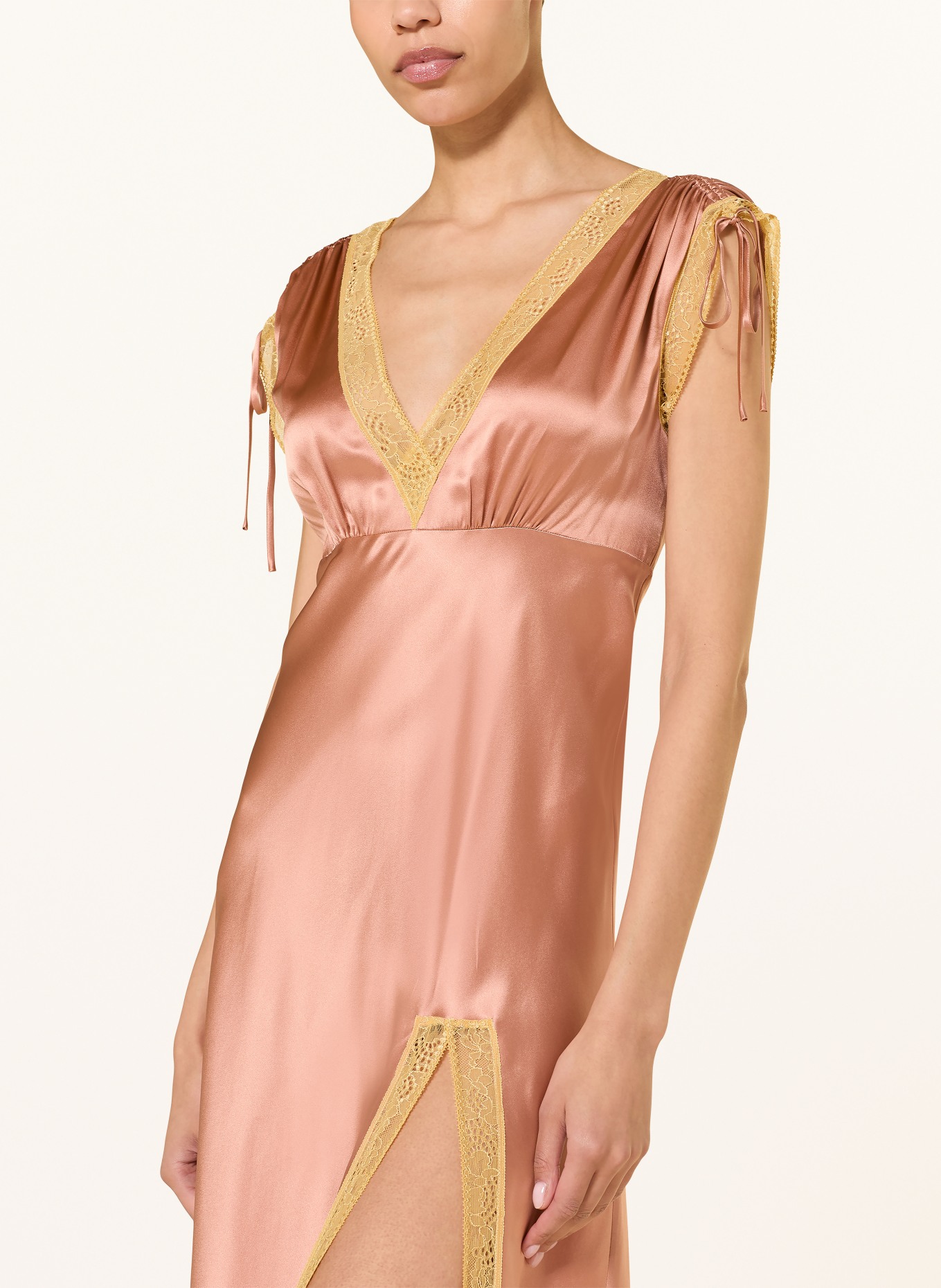 ERES Nachthemd SOPHISTIQUEE aus Seide: ROSÉ / GOLD