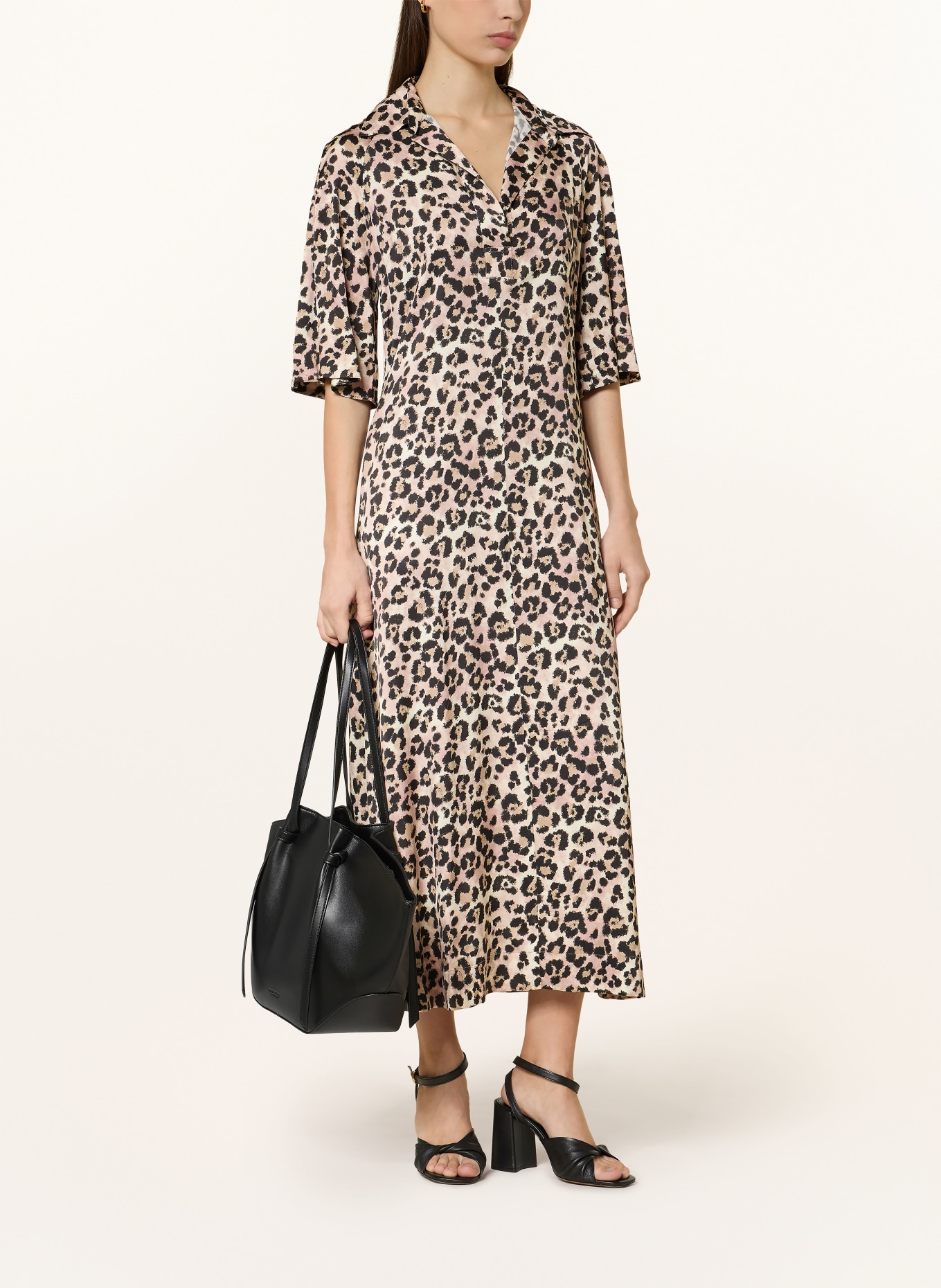 lilienfels Sukienka JULIE: KREMOWY / BLADORÓŻOWY / CZARNY